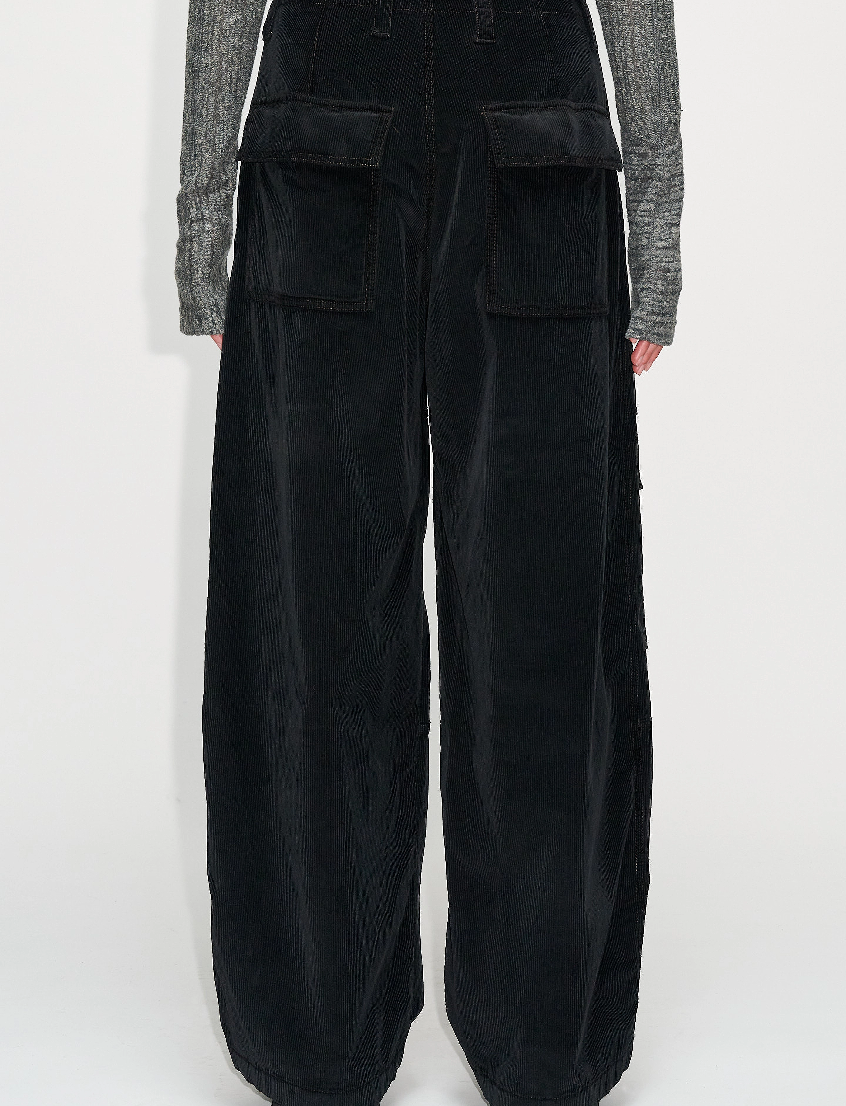 Hope - HEARTBREAK TROUSERS - cargo-püksid - black smooth cord - 3