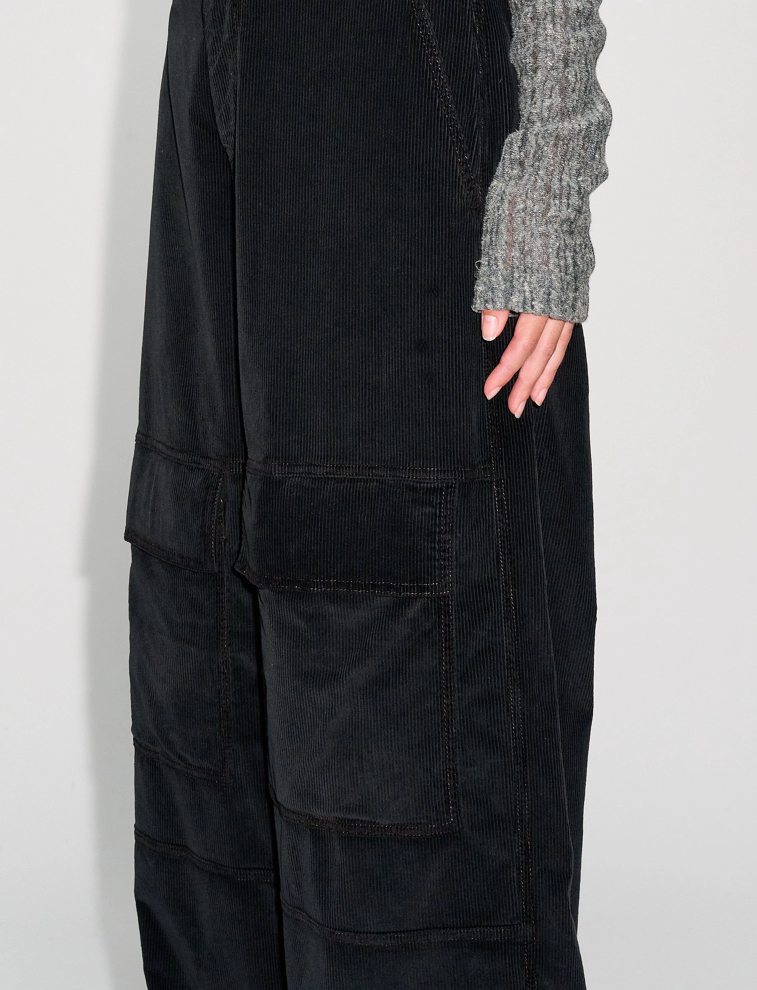 Hope - HEARTBREAK TROUSERS - cargo pants - black smooth cord - 4