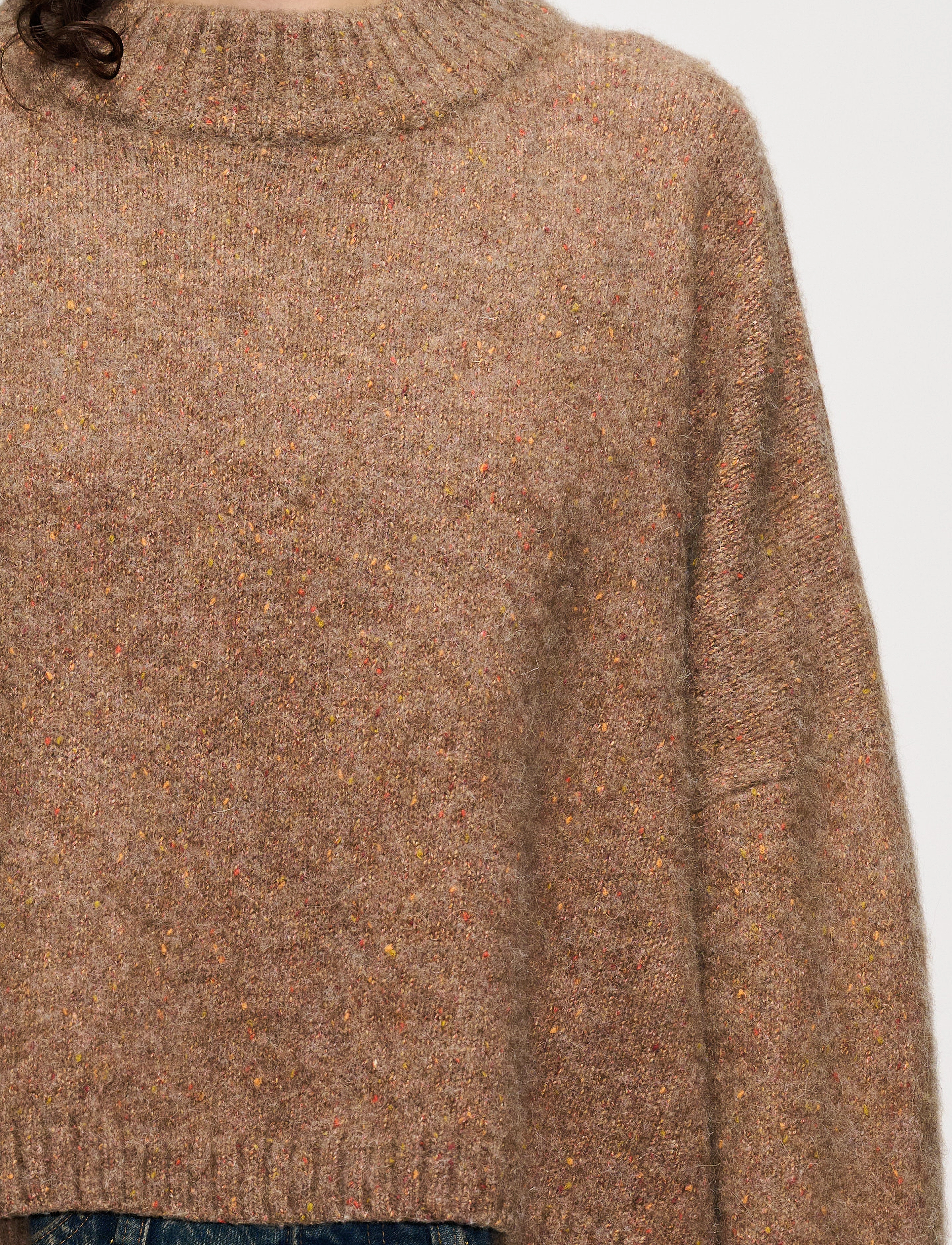 Hope - APERTO TURTLE SWEATER - beige orange melange - 5