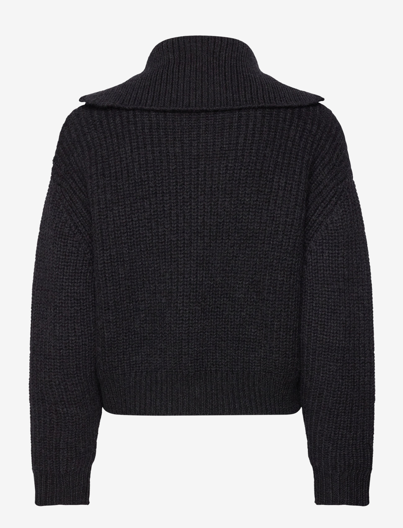 Hope - YUMMY CARDIGAN - black melange wool - 2