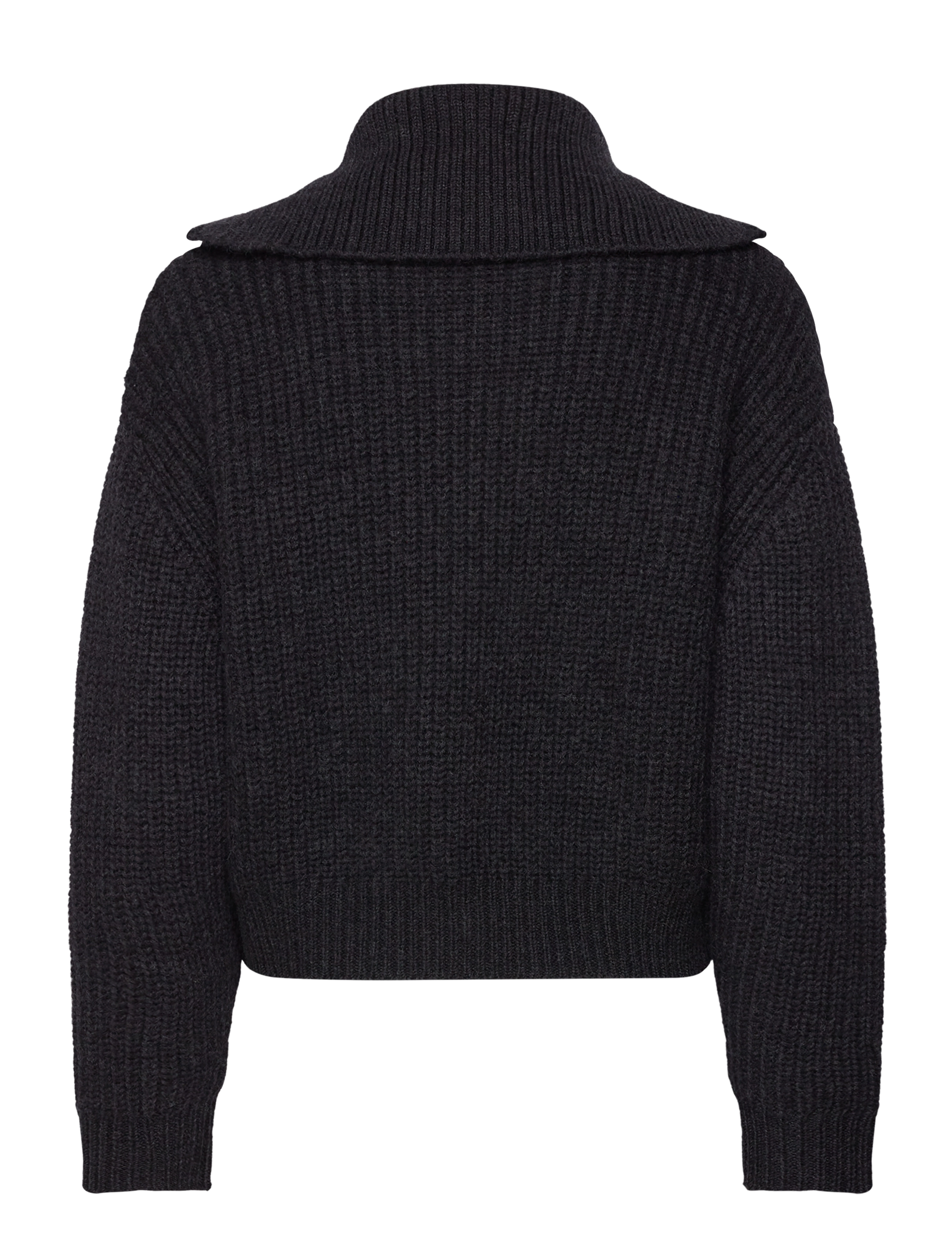 Hope - YUMMY CARDIGAN - black melange wool - 2