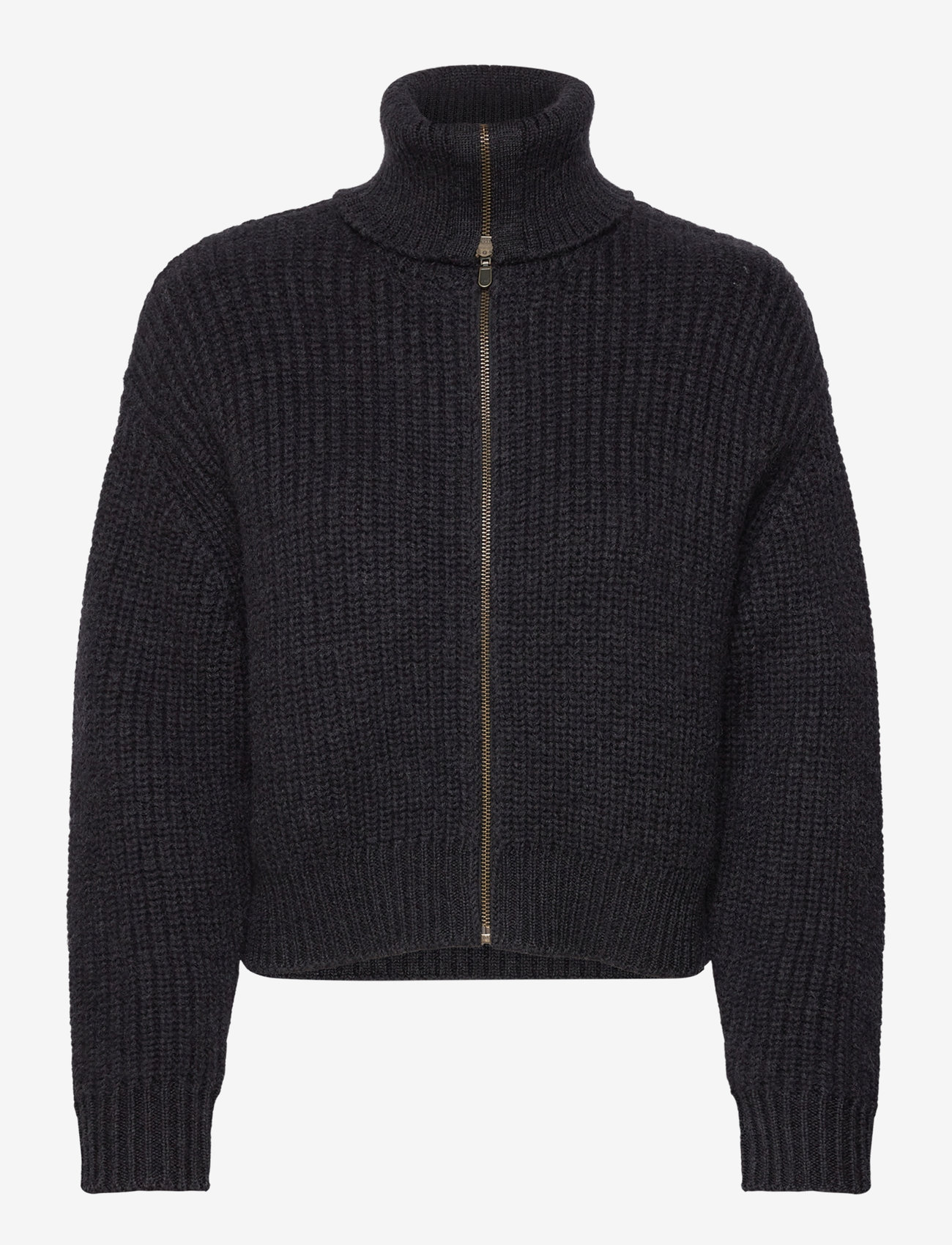 Hope - YUMMY CARDIGAN - black melange wool - 4