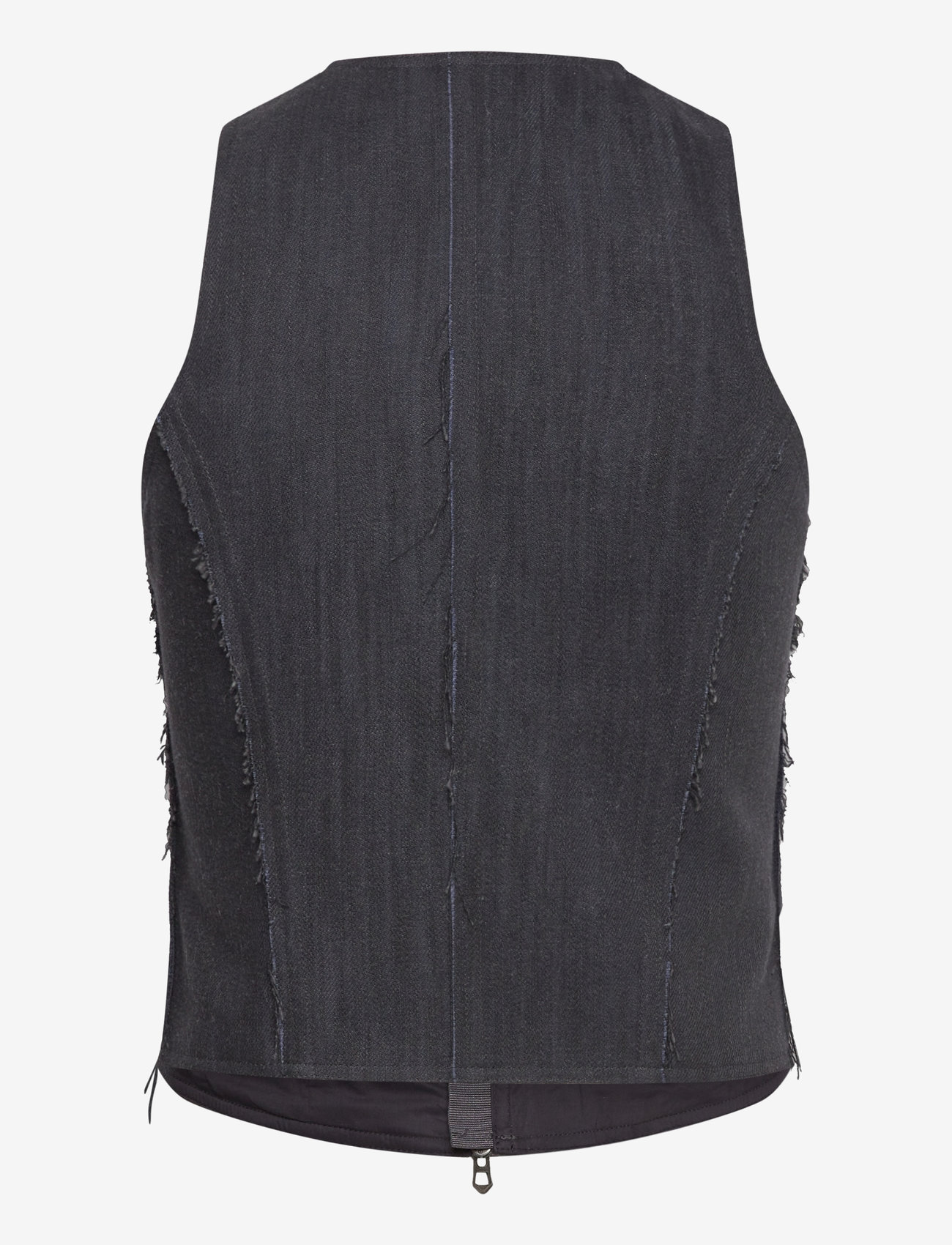 Hope - SCULPT TOP - mode trends - grey blue slub twill - 2