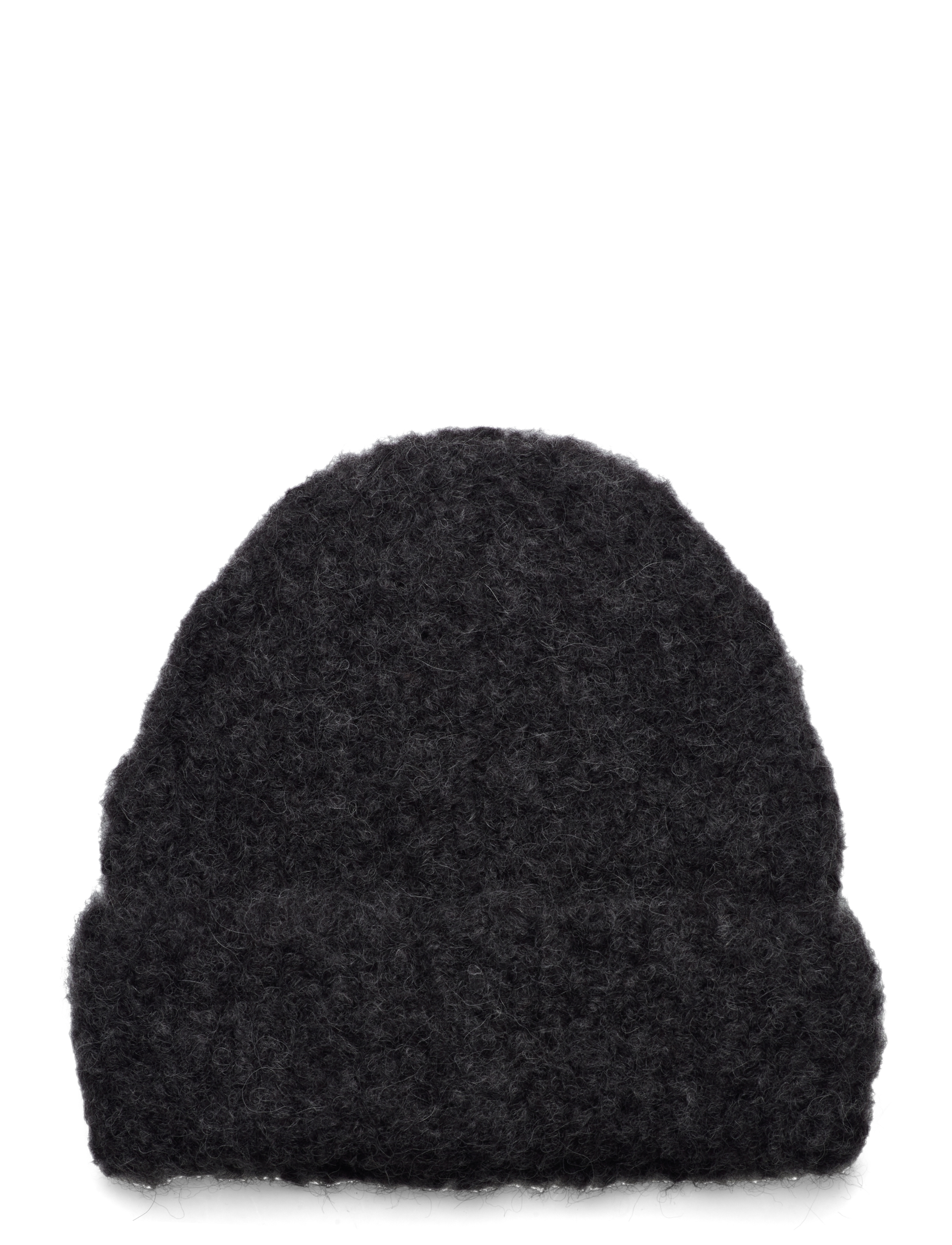 Hope - HELM HAT - grey textured alpaca - 1