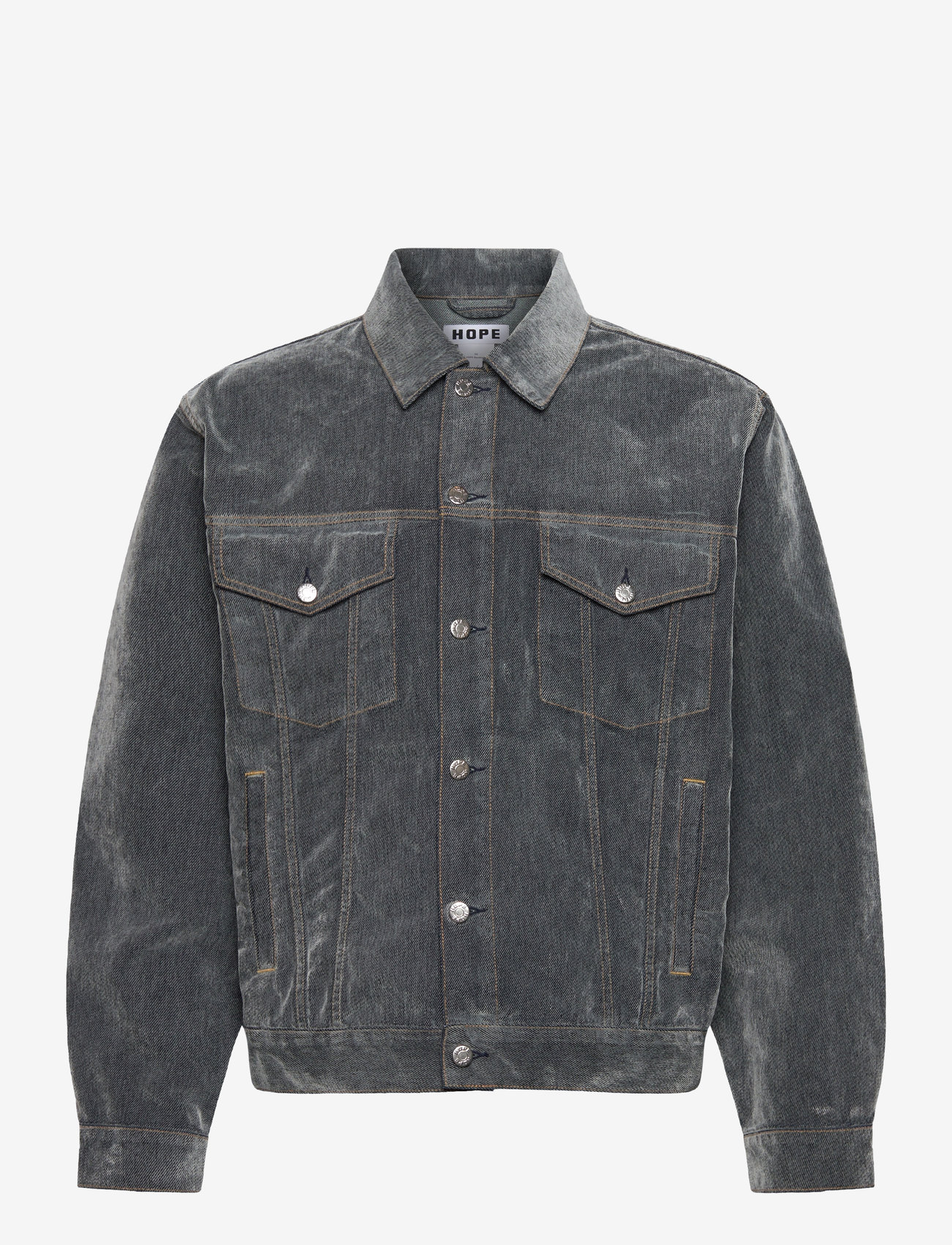 Hope - Bold Denim Jacket Grey Flock - denimjakker - grey flock - 0