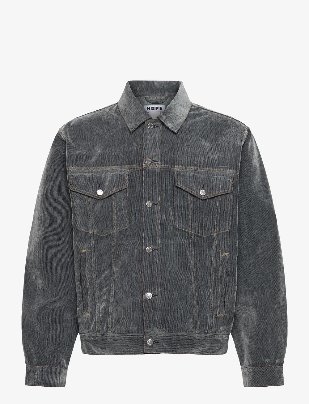 Hope - Bold Denim Jacket Grey Flock - farkkutakit - grey flock - 0