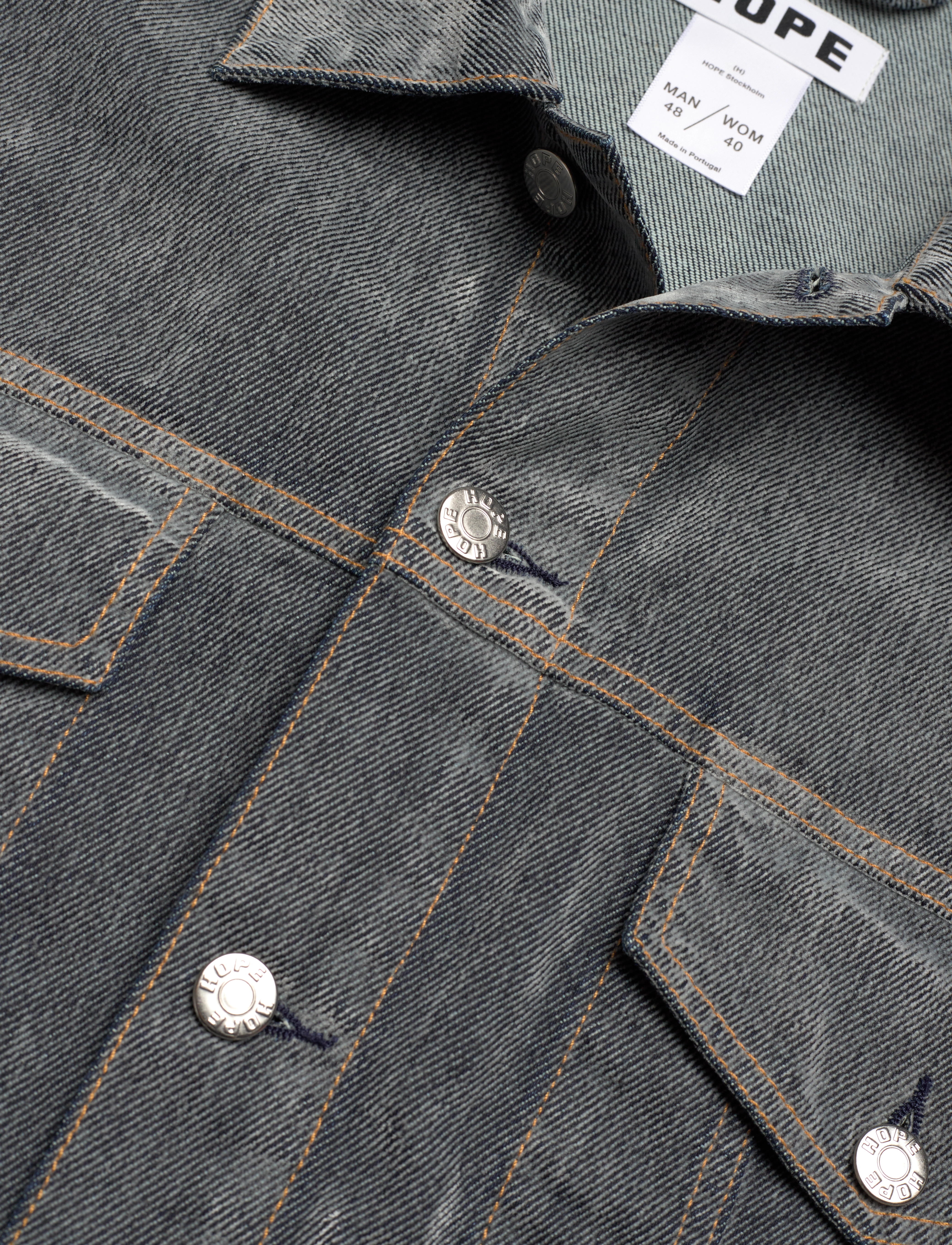 Hope - Bold Denim Jacket Grey Flock - grey flock - 2