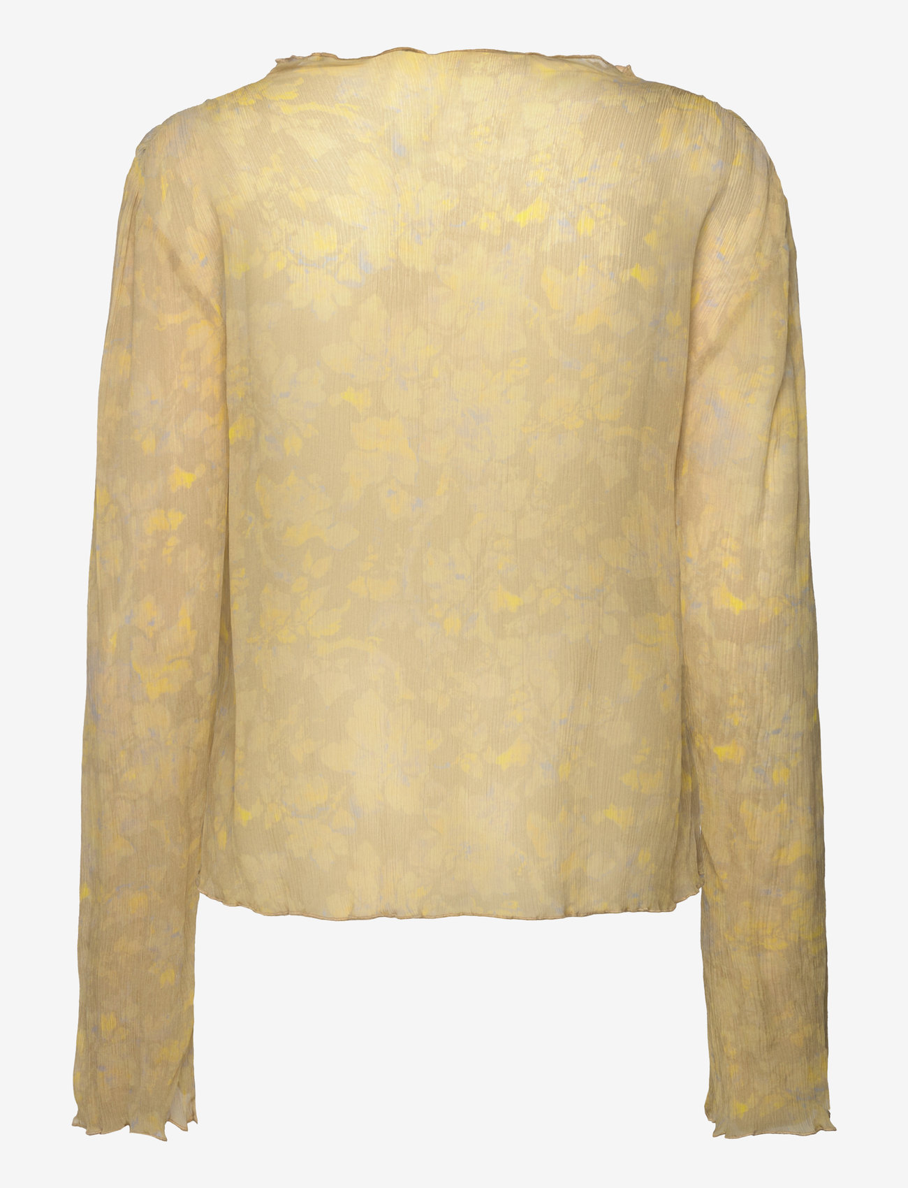 Hope - Simple Longsleeve Dove Blue - efterårstøj - yellow wallpaper print - 1