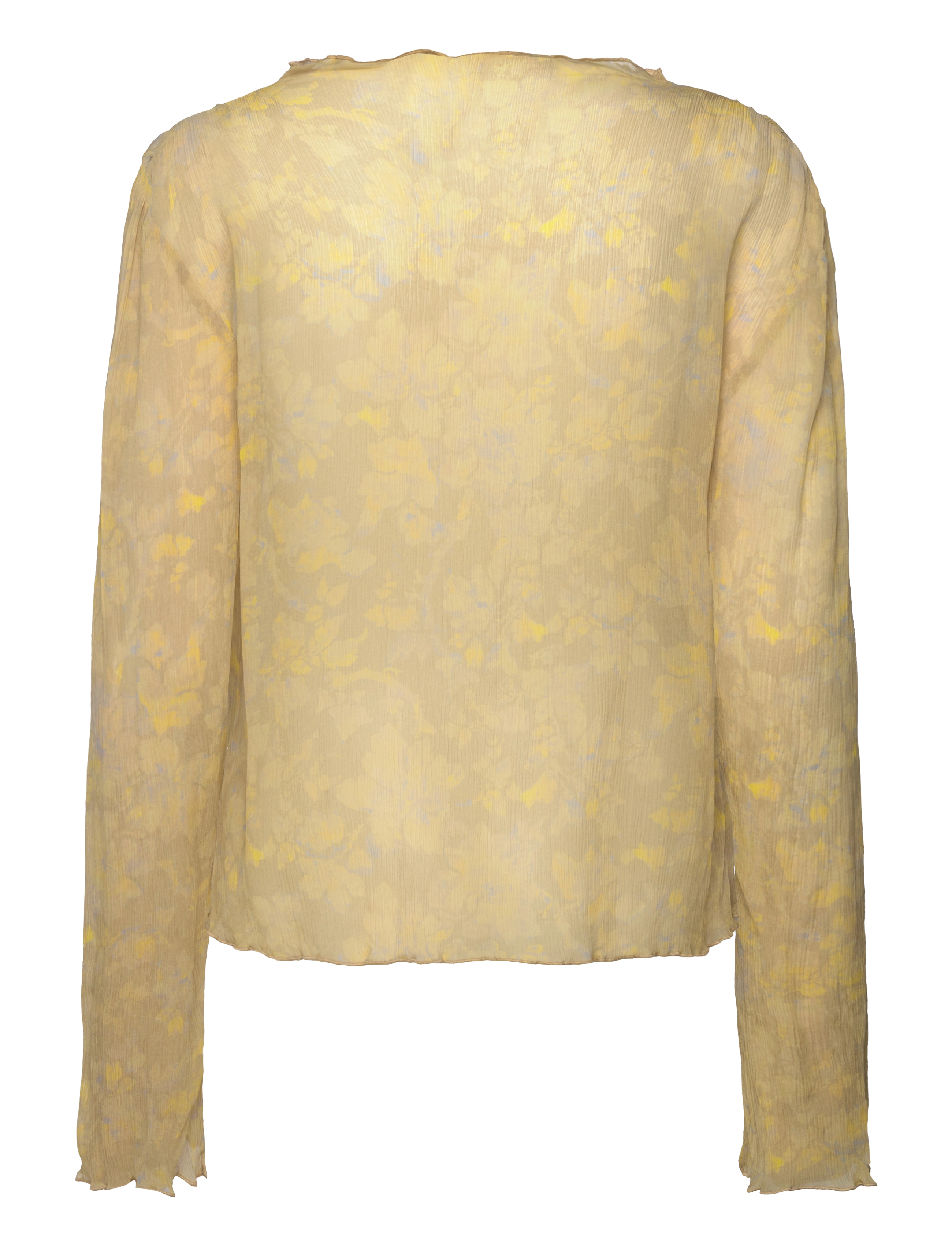 Hope - Simple Longsleeve Yellow Wallpaper Print - yellow wallpaper print - 1
