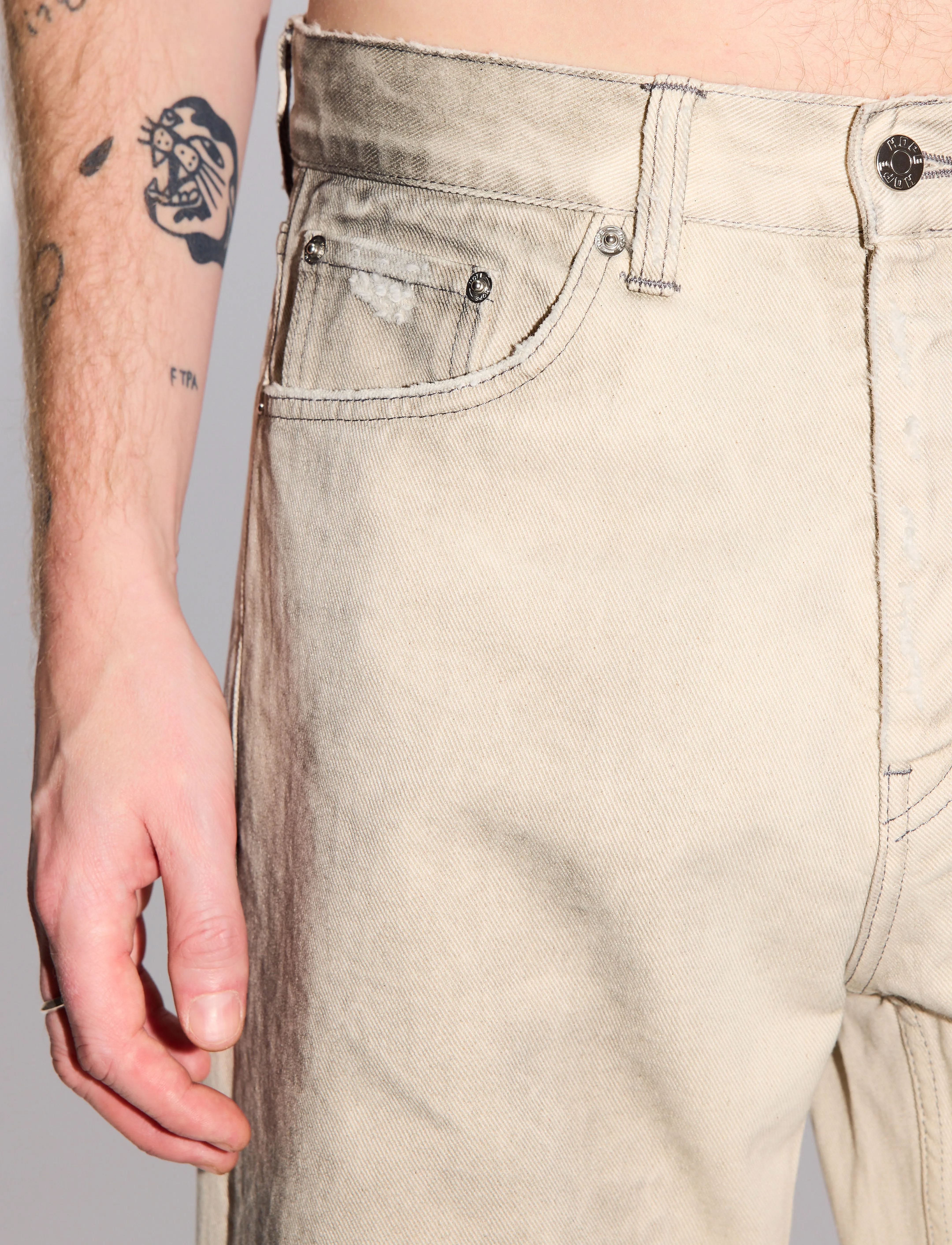 Hope - Criss Jeans Dirty White - leveälahkeiset farkut - dirty white - 4