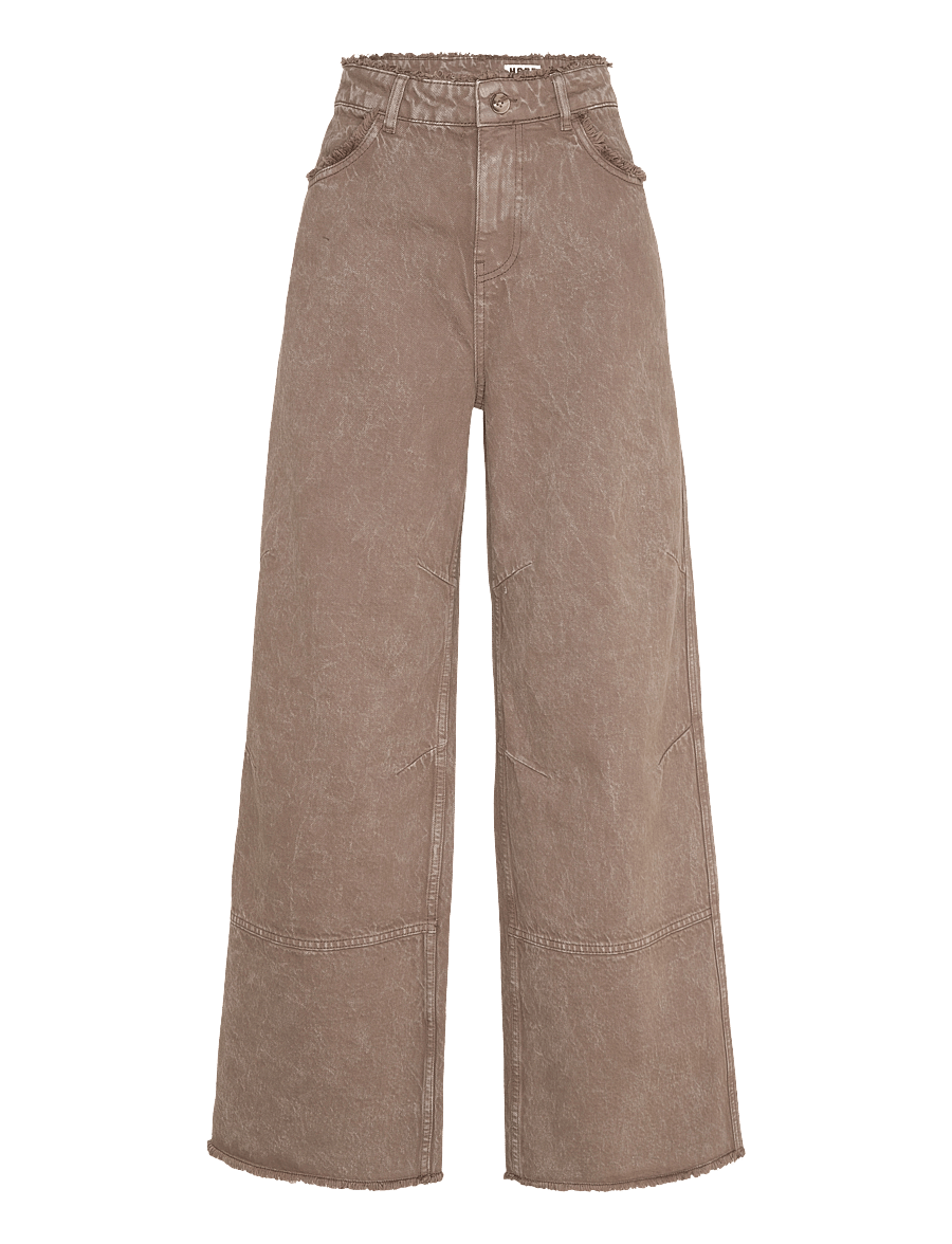 Hope - Dawn Trousers Stone Grey Marble - brede jeans - stone grey marble - 1