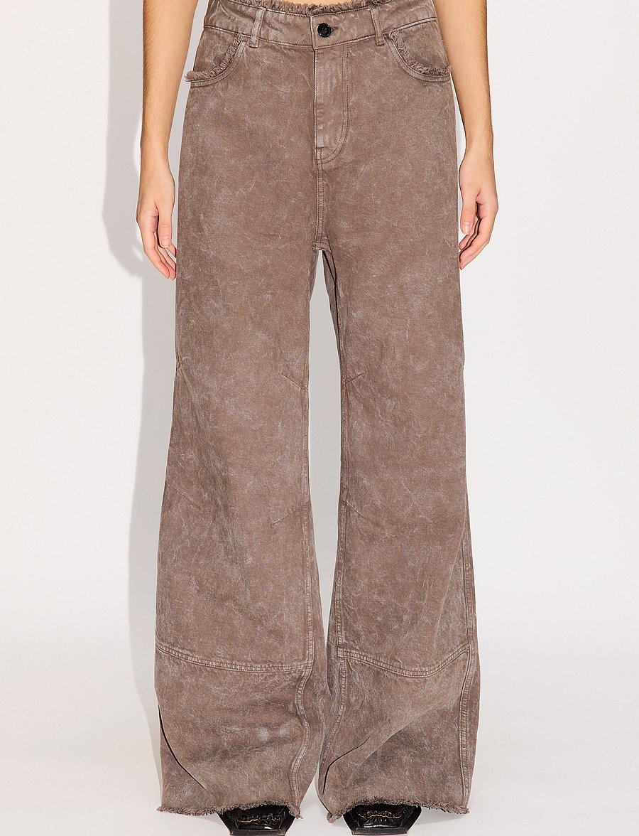 Hope - Dawn Trousers Stone Grey Marble - brede jeans - stone grey marble - 0