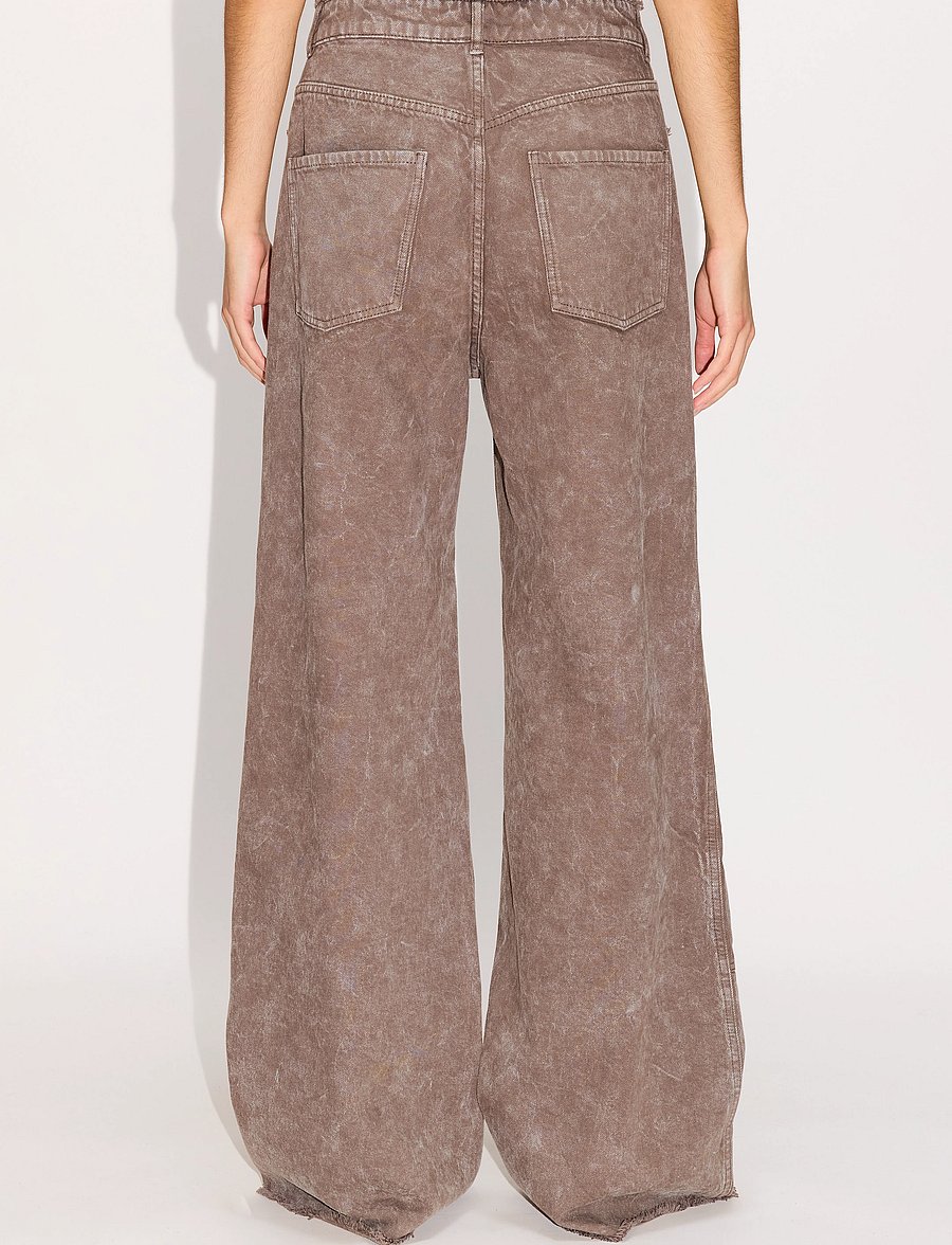 Hope - Dawn Trousers Stone Grey Marble - brede jeans - stone grey marble - 3