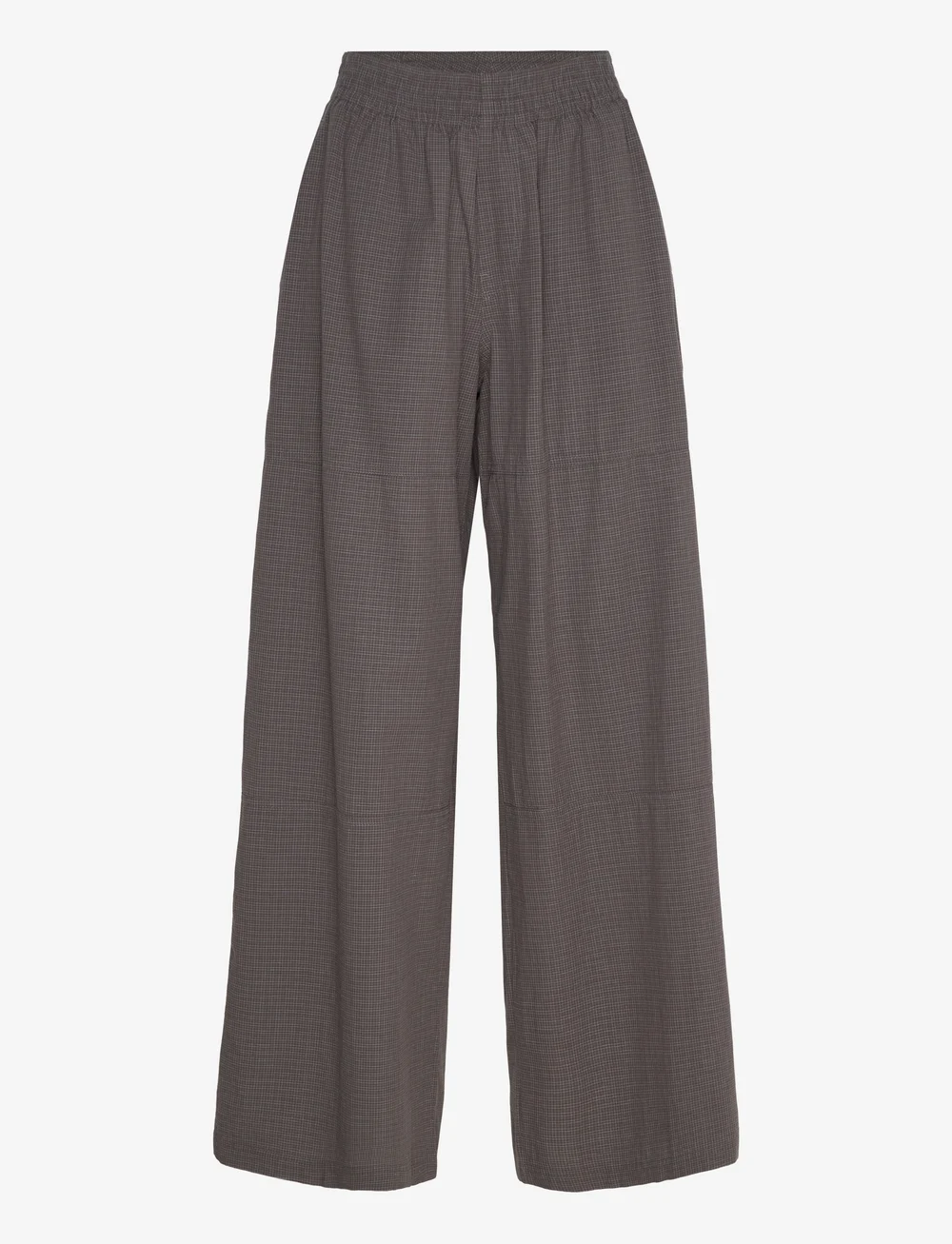 Hope - Rave Trousers Dark Brown Check - laia säärega püksid - dark brown check - 1