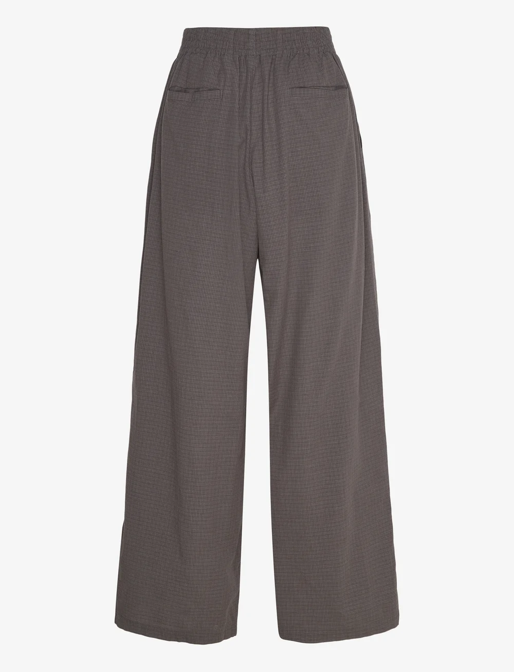 Hope - Rave Trousers Dark Brown Check - laia säärega püksid - dark brown check - 2