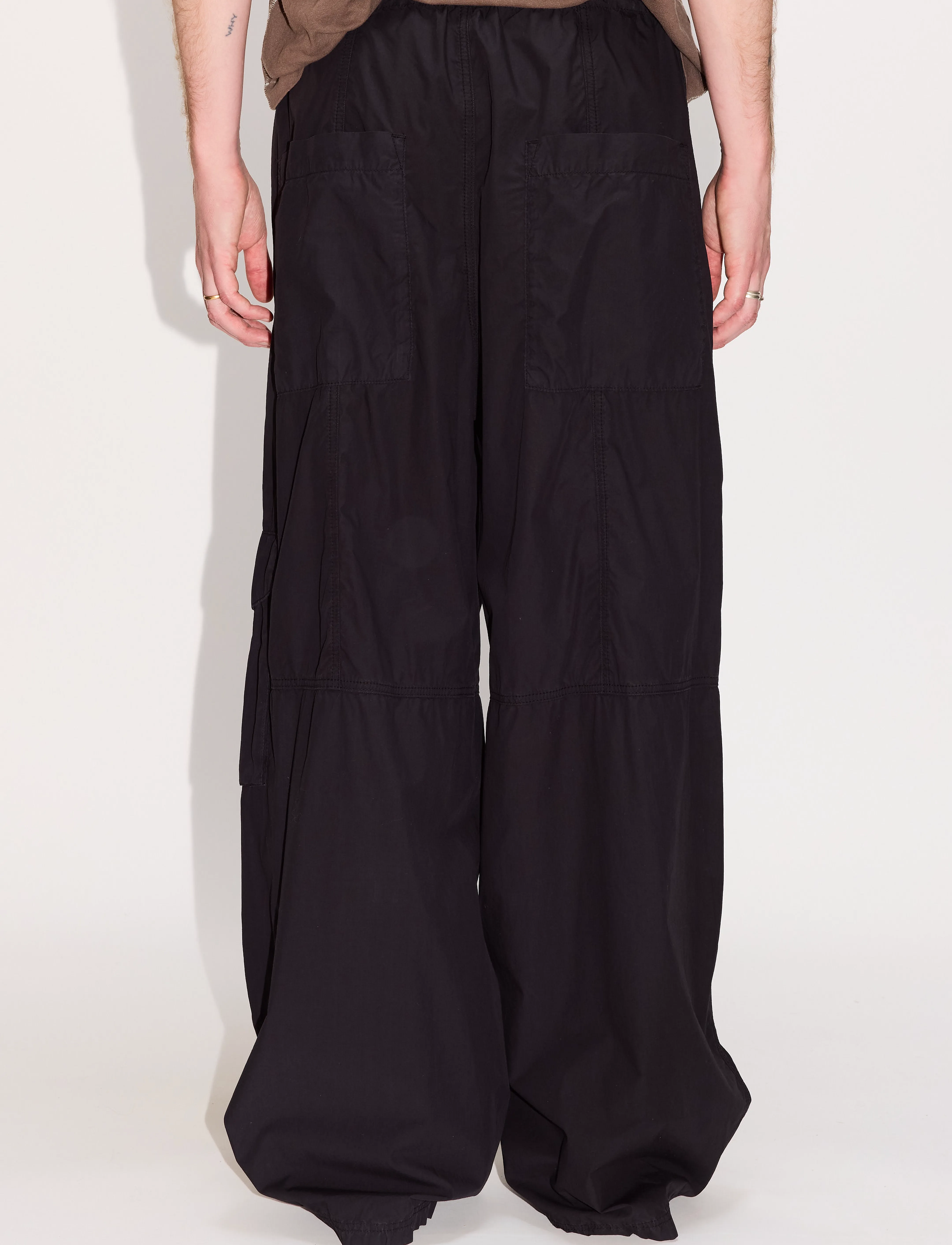 Hope - Collapse Trousers Black Poplin - bojówki - black poplin - 3