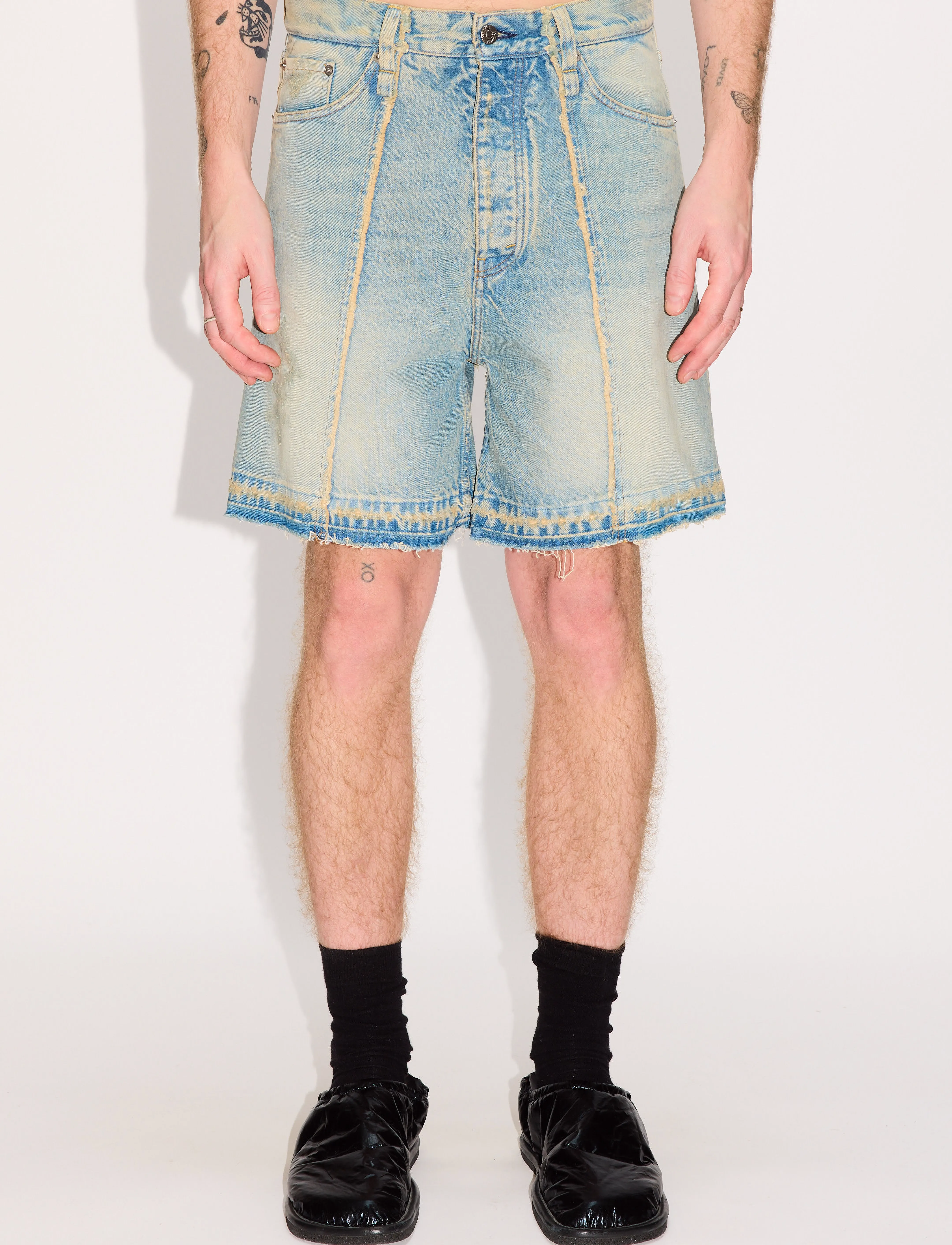 Hope Skid Shorts Light Blau Sandy Mix, Damen, Weite Denim Shorts, Blau, Gr.26