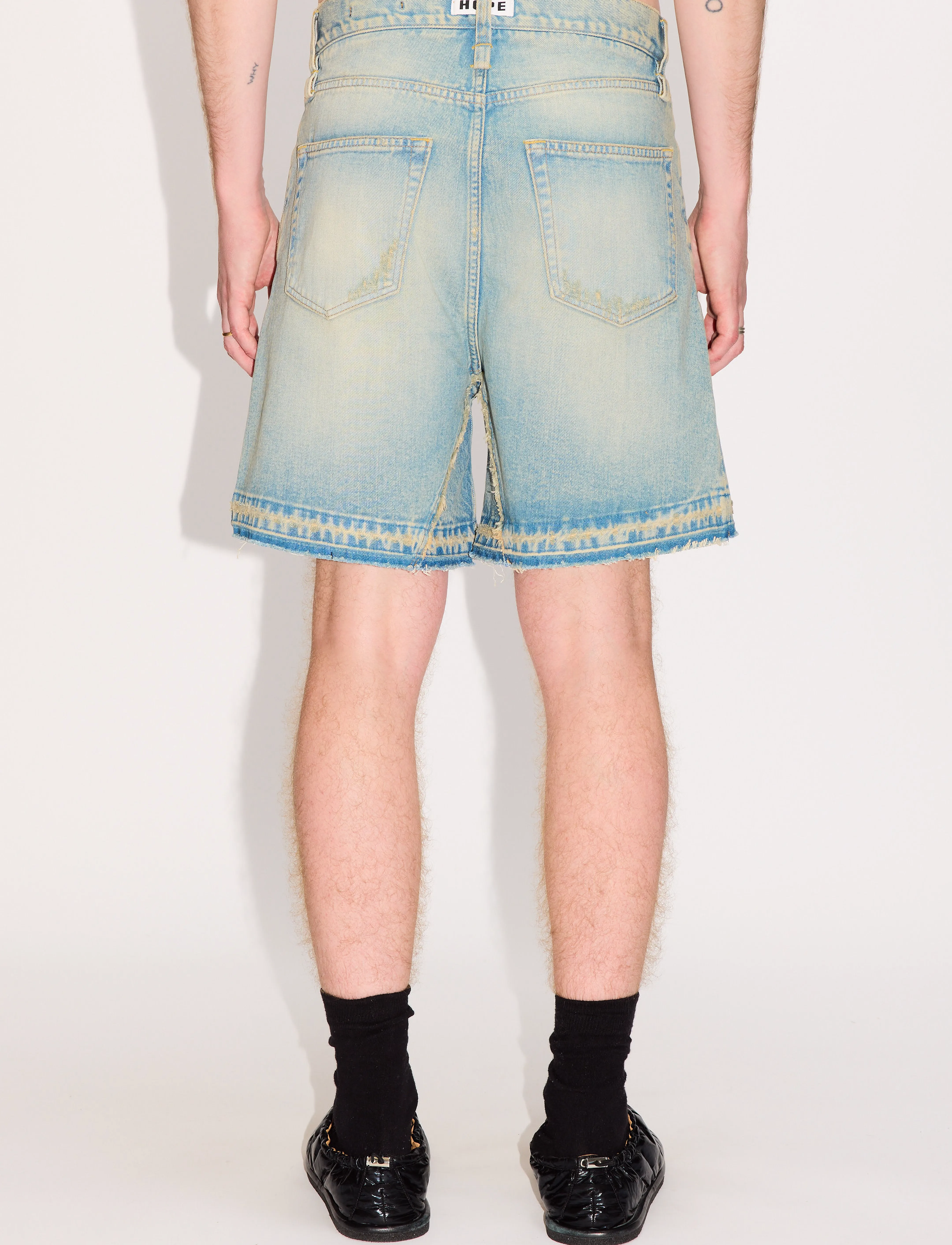 Hope - Skid Shorts Light Blue Sandy Mix - jorts - light blue sandy mix - 3