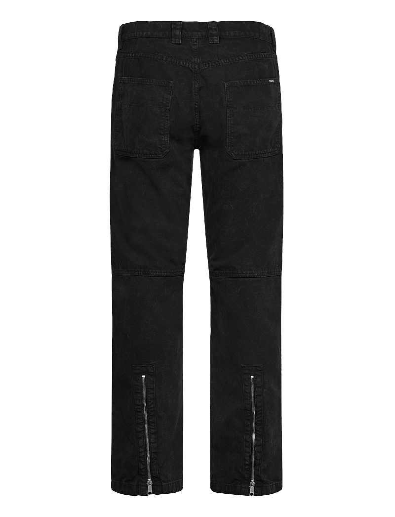 Hope - Rush Zip Trousers Black Marble - bukser med lige ben - black marble - 2