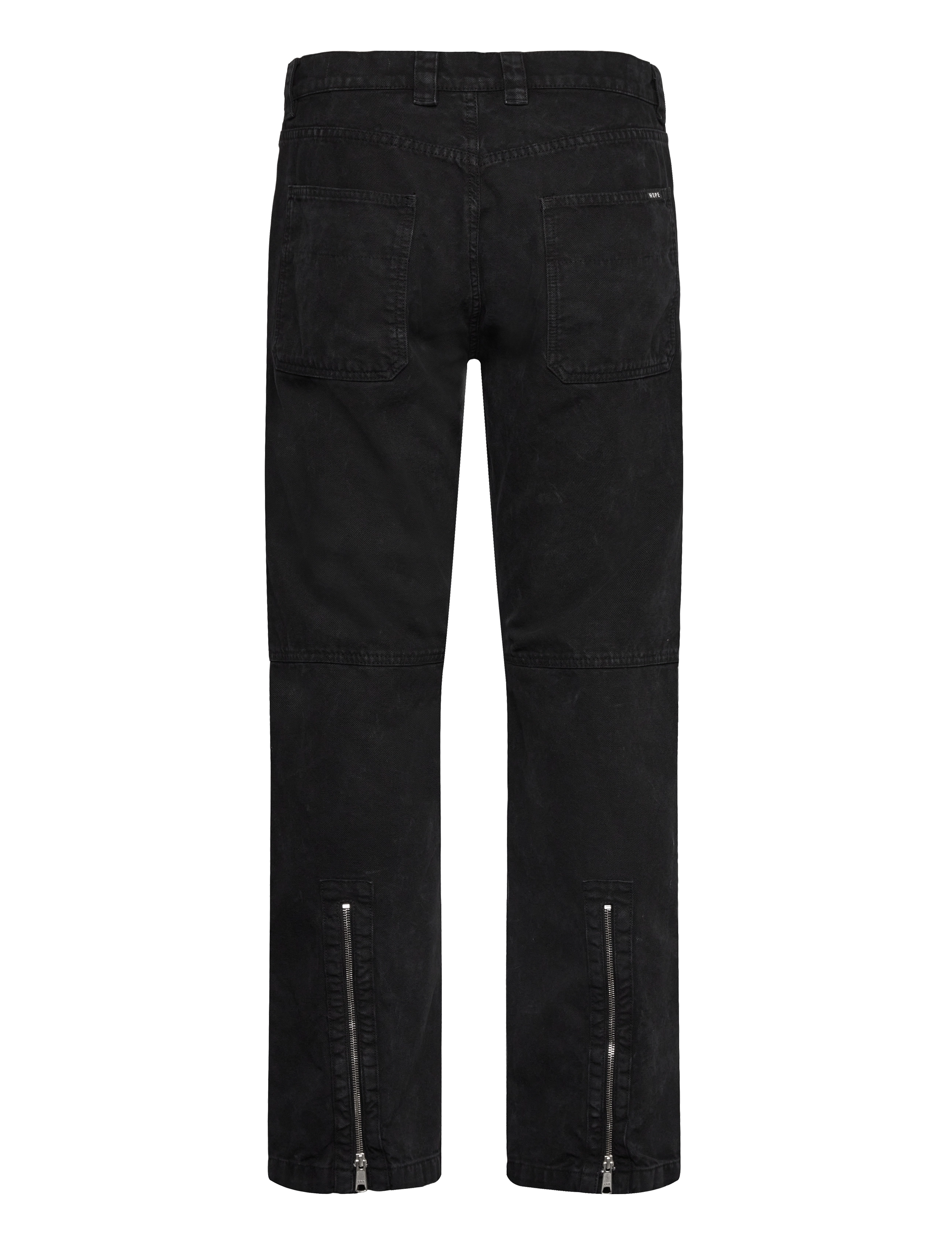 Hope - Rush Zip Trousers Black Marble - raka byxor - black marble - 2