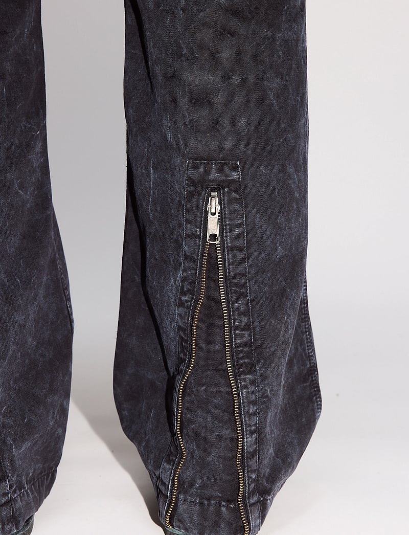 Hope - Rush Zip Trousers Black Marble - bukser med lige ben - black marble - 4