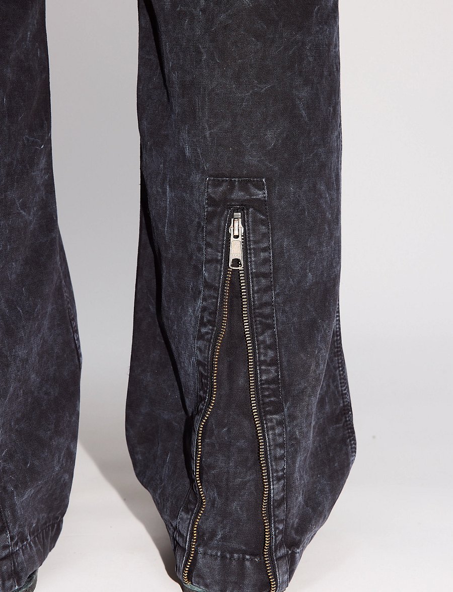Hope - Rush Zip Trousers Black Marble - vabaajapüksid - black marble - 4