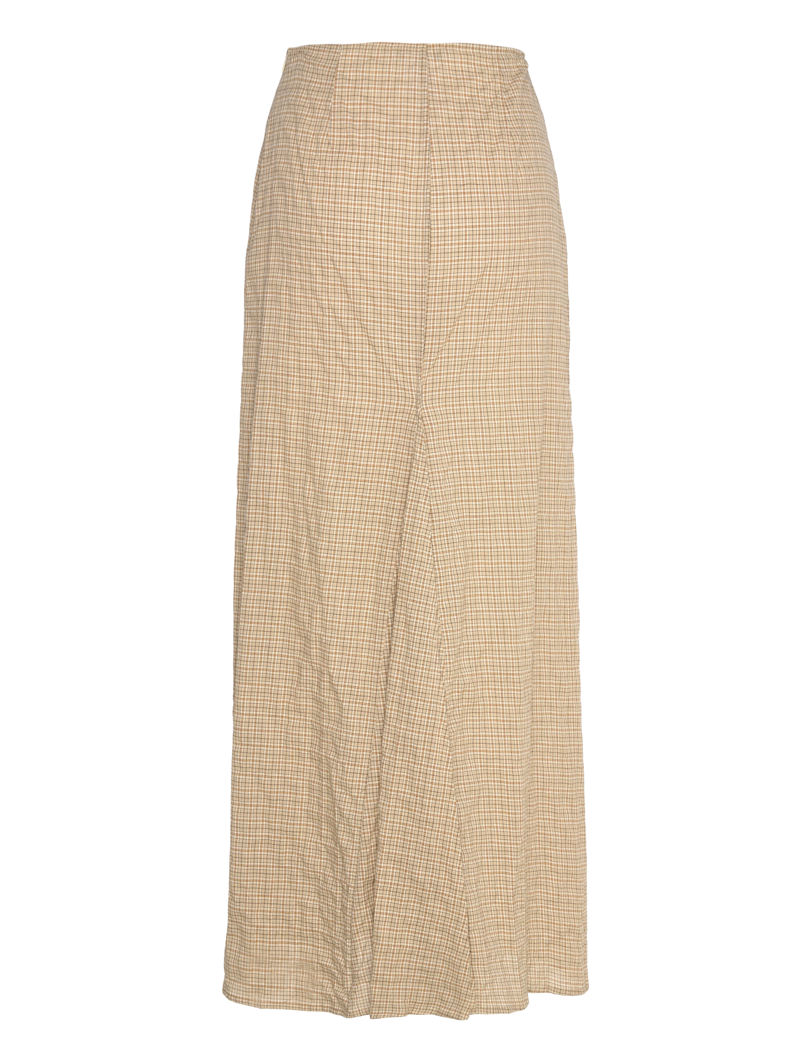 Hope - Read Skirt Beige Check Voile - maxi röcke - beige check voile - 2