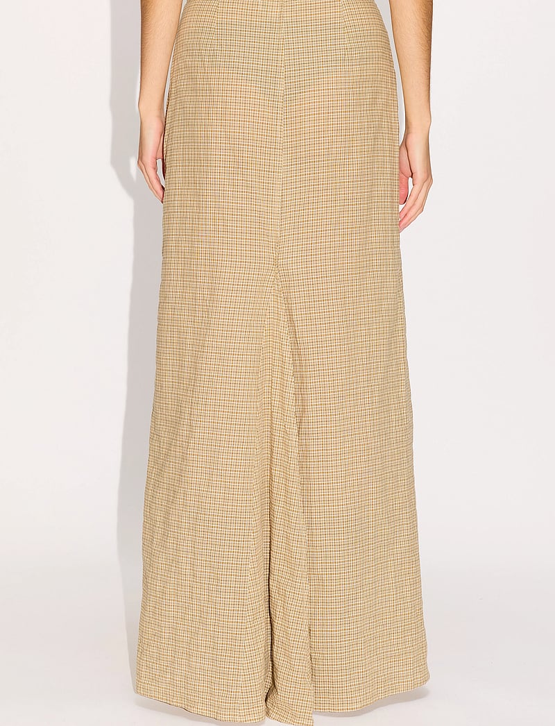 Hope - Read Skirt Beige Check Voile - maxi röcke - beige check voile - 3