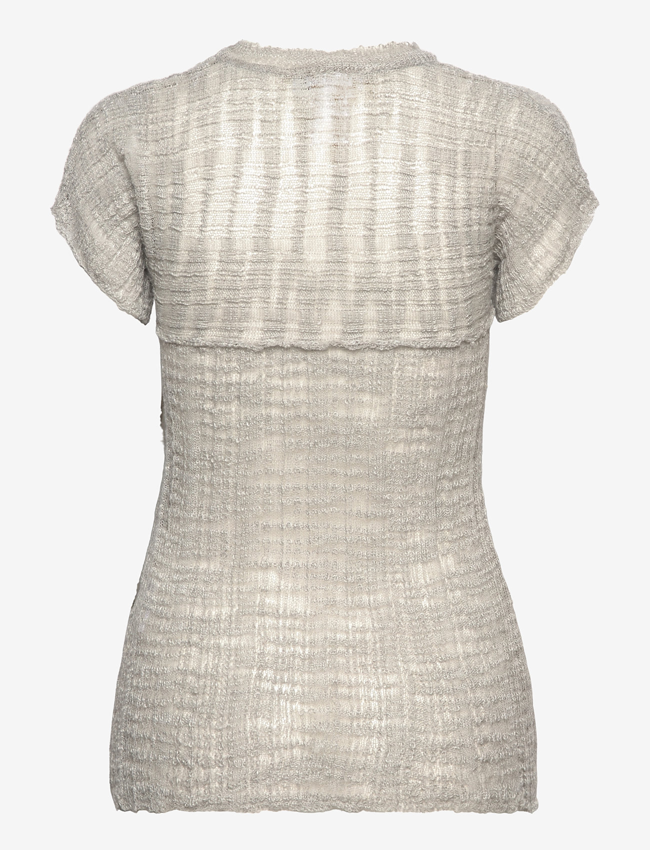Hope - Sunny Tee Ice Grey Slub - kurzämlige blusen - ice grey slub - 2