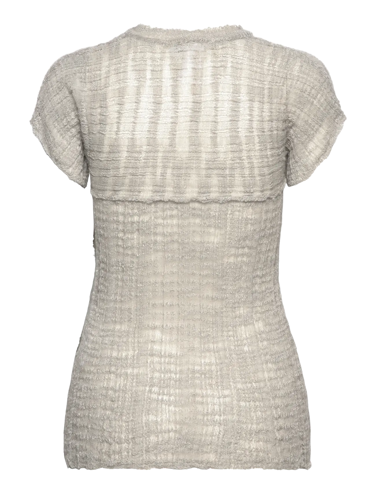 Hope - Sunny Tee Ice Grey Slub - kortærmede bluser - ice grey slub - 2
