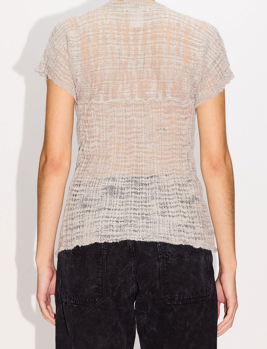 Hope - Sunny Tee Ice Grey Slub - kurzärmelige blusen - ice grey slub - 3