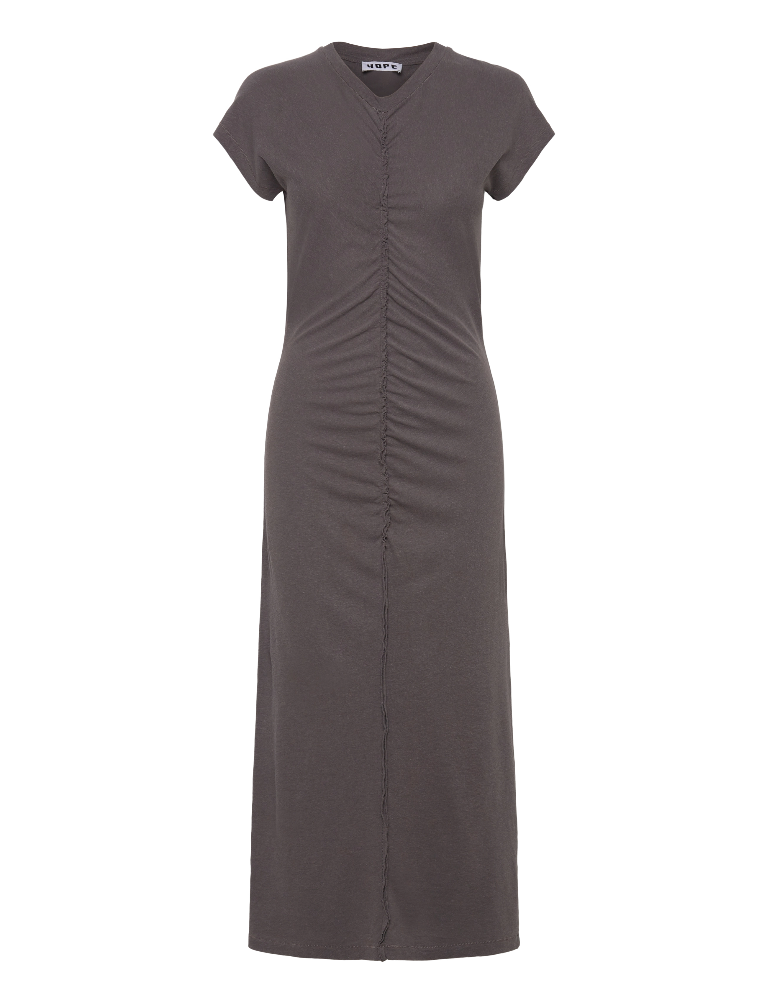 Hope Roll Dress Plum Grey Hemp - Hope - PLUM GREY HEMP / brown