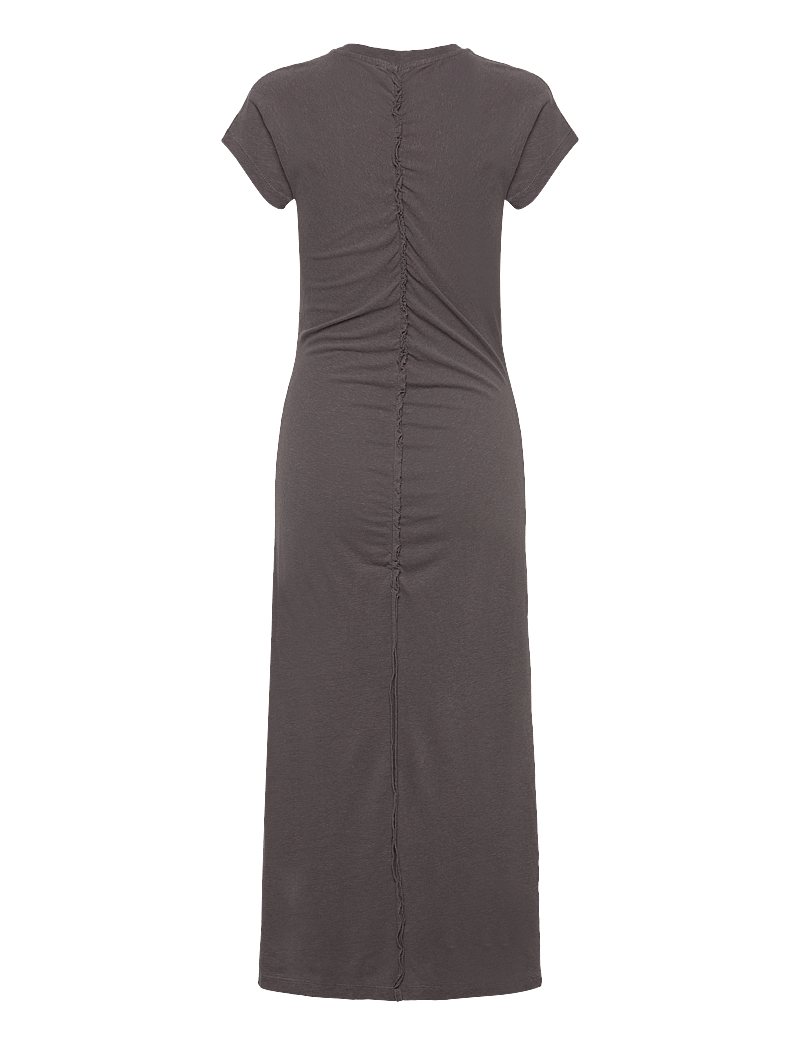 Hope - Roll Dress Plum Grey Hemp - t-shirt dresses - plum grey hemp - 2