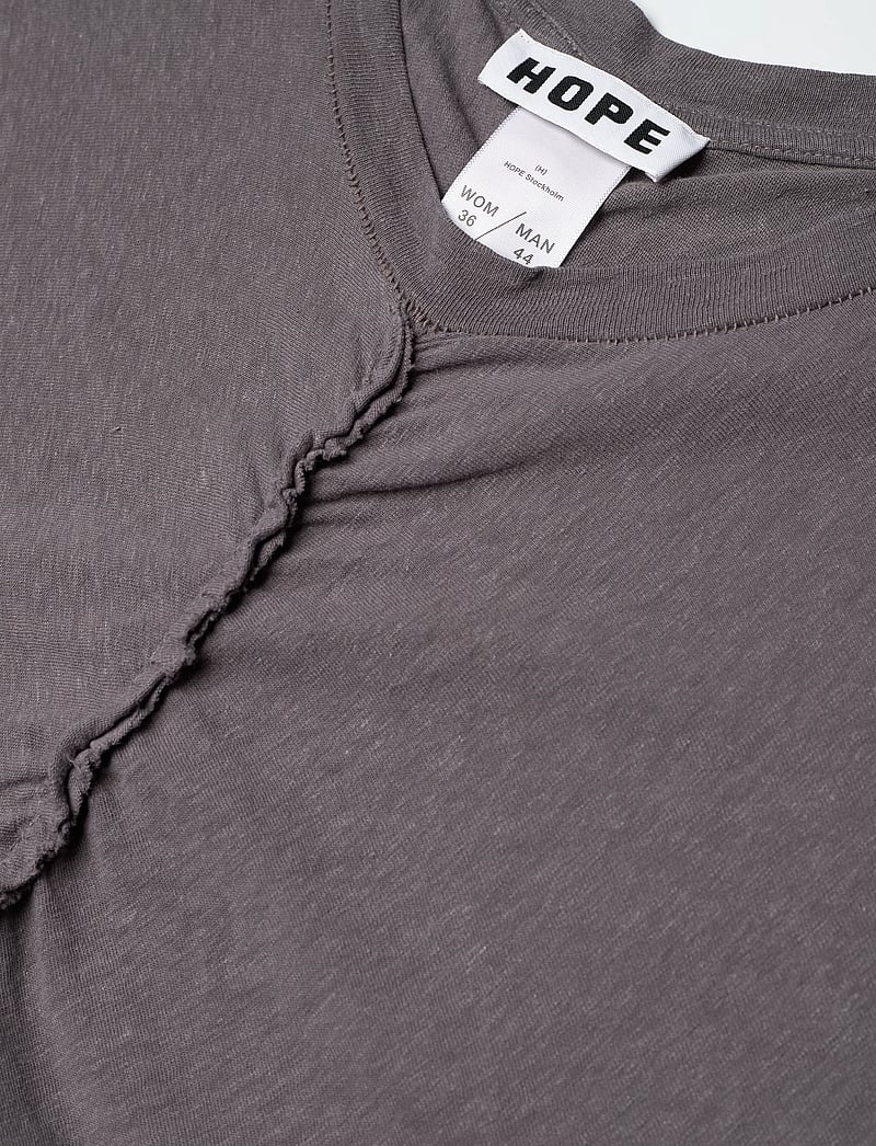 Hope - Roll Dress Plum Grey Hemp - t-shirt dresses - plum grey hemp - 5