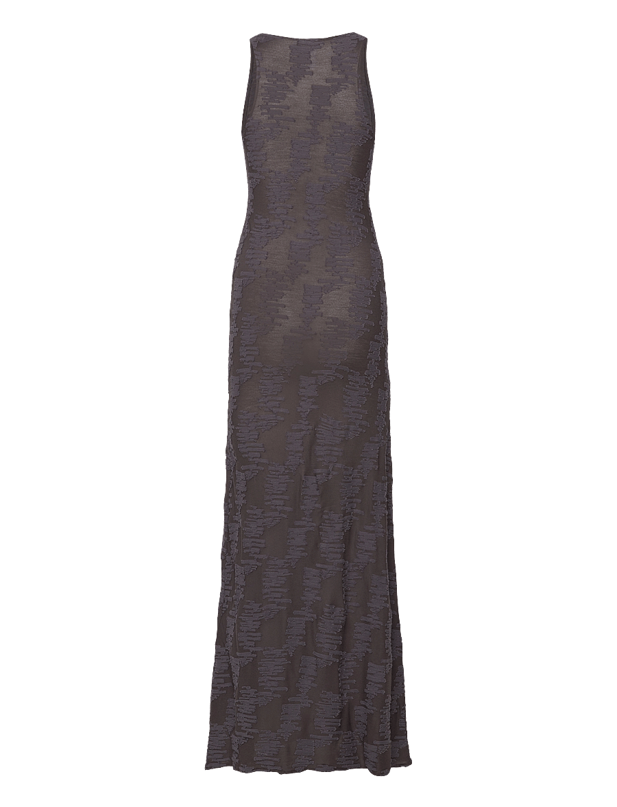 Hope - Seaside Dress Plum Grey Jacquard - etuikleider - plum grey jacquard - 2