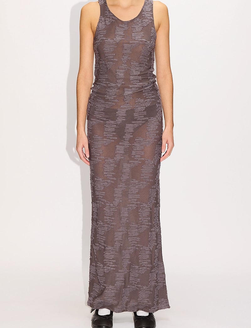 Hope - Seaside Dress Plum Grey Jacquard - etuikleider - plum grey jacquard - 0