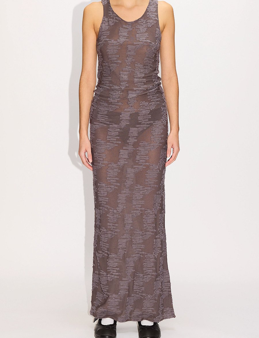 Hope - Seaside Dress Plum Grey Jacquard - etuikleider - plum grey jacquard - 0
