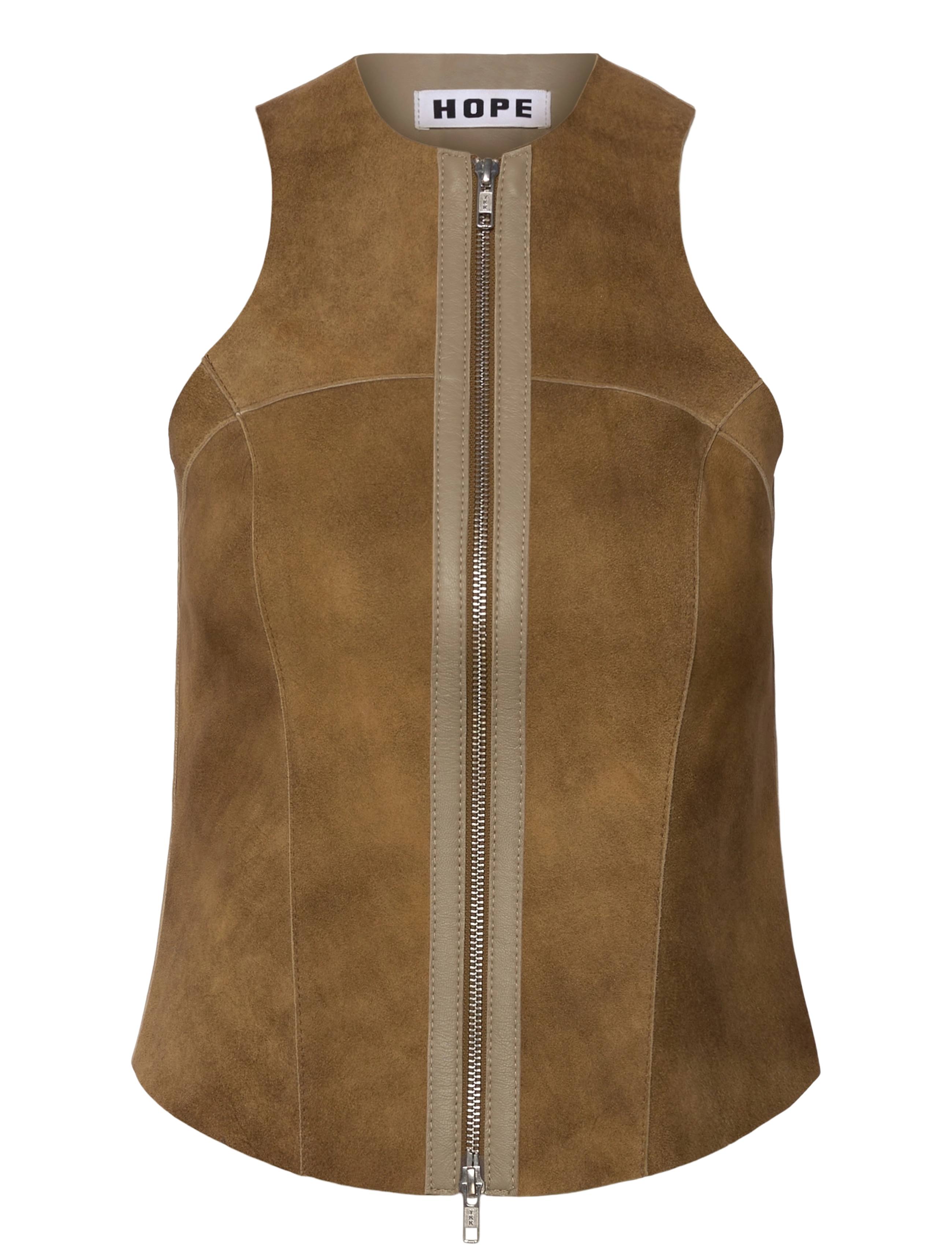 HOPE Sculpt Oberteil Tobacco Wildleder Braun - 42 - Damen