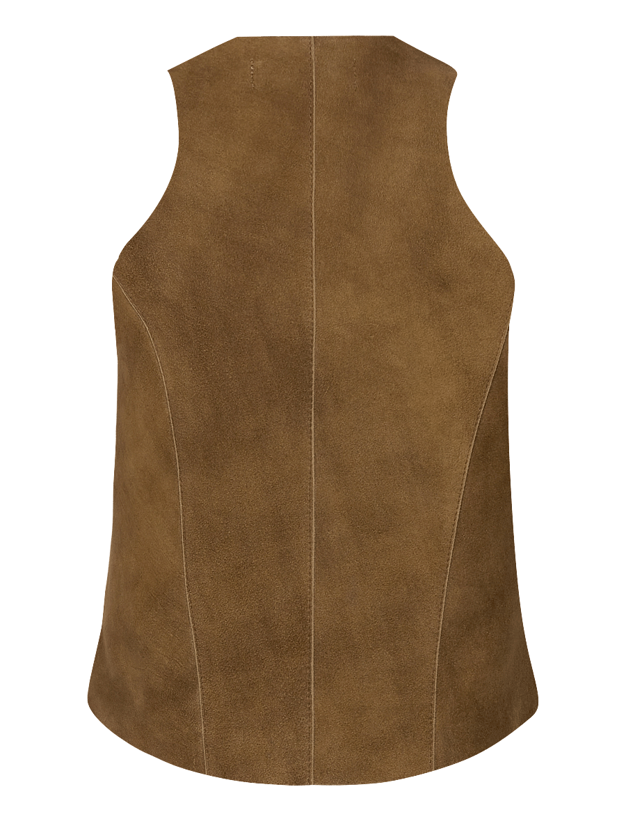 Hope - Sculpt Top Tobacco Suede - tanktops - tobacco suede - 2