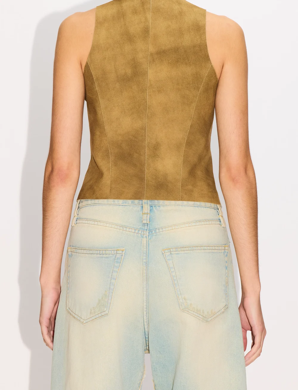 Hope - Sculpt Top Tobacco Suede - topid ja varrukateta alussärgid - tobacco suede - 3