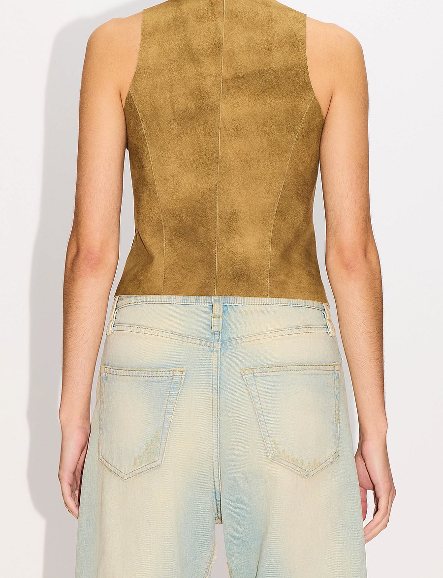 Hope - Sculpt Top Tobacco Suede - tanktops - tobacco suede - 3