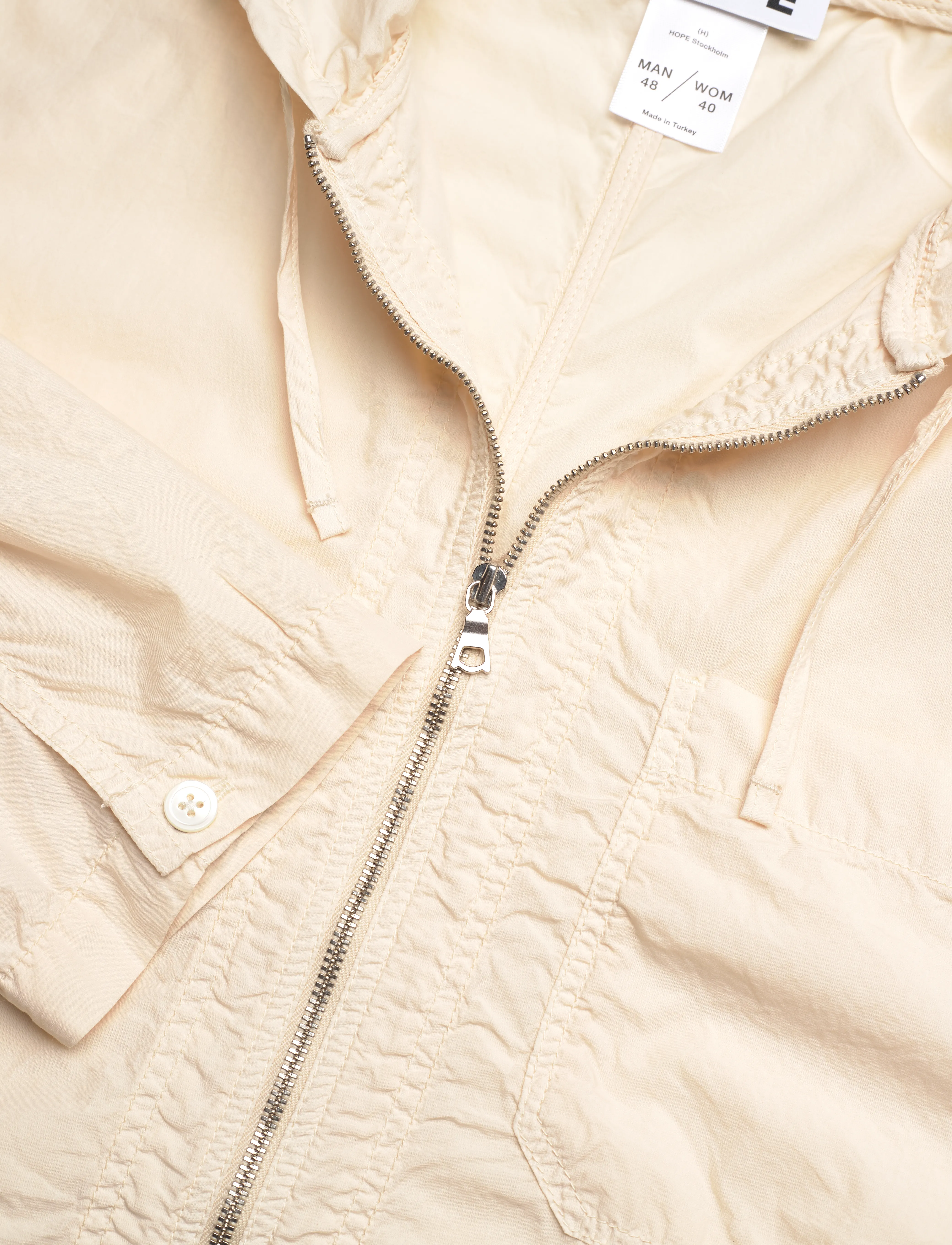 Hope - Crash Shirt Ecru Poplin - vårjackor - ecru poplin - 4