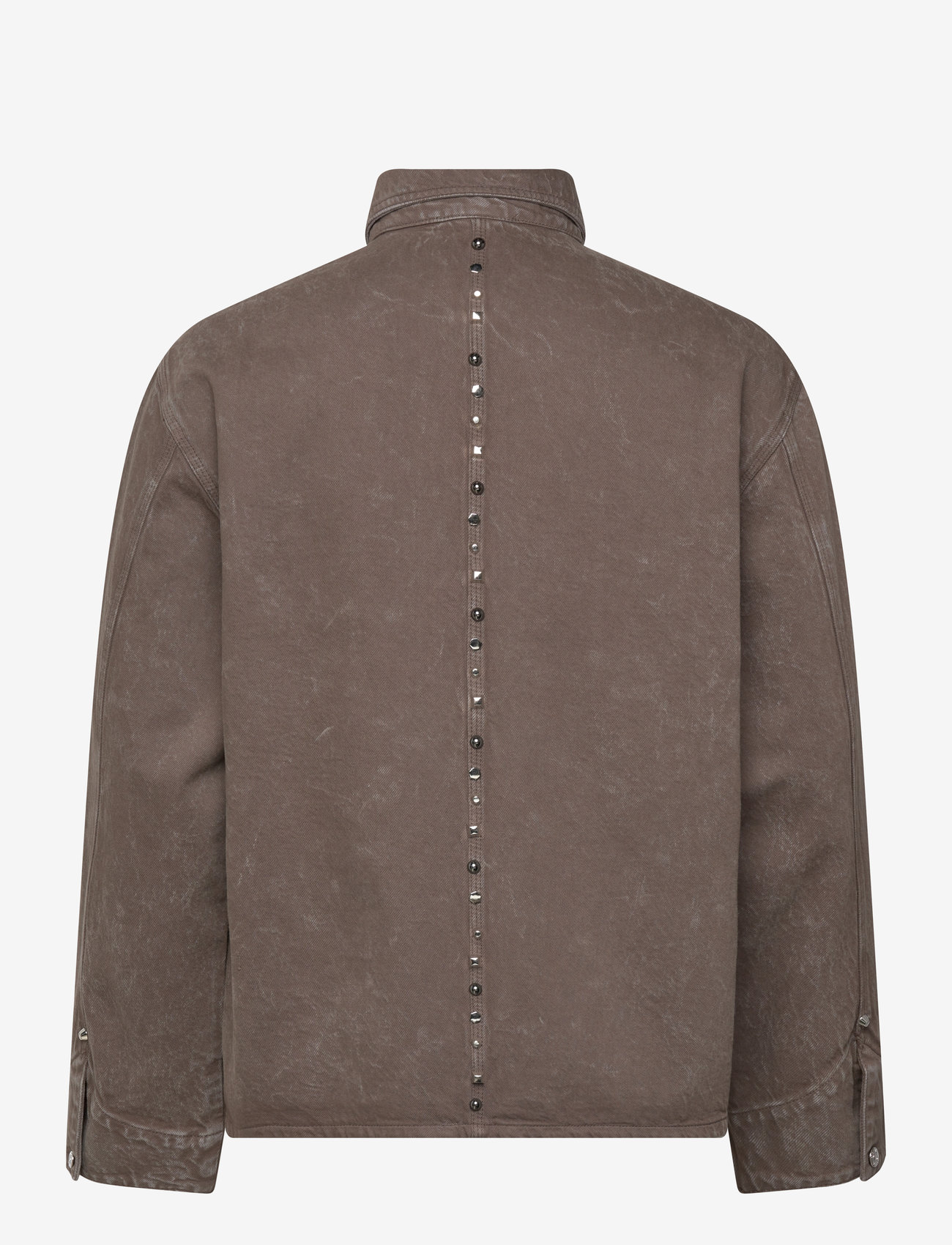 Hope - Stud Overshirt Stone Grey Marble - efterårstøj - stone grey marble - 1