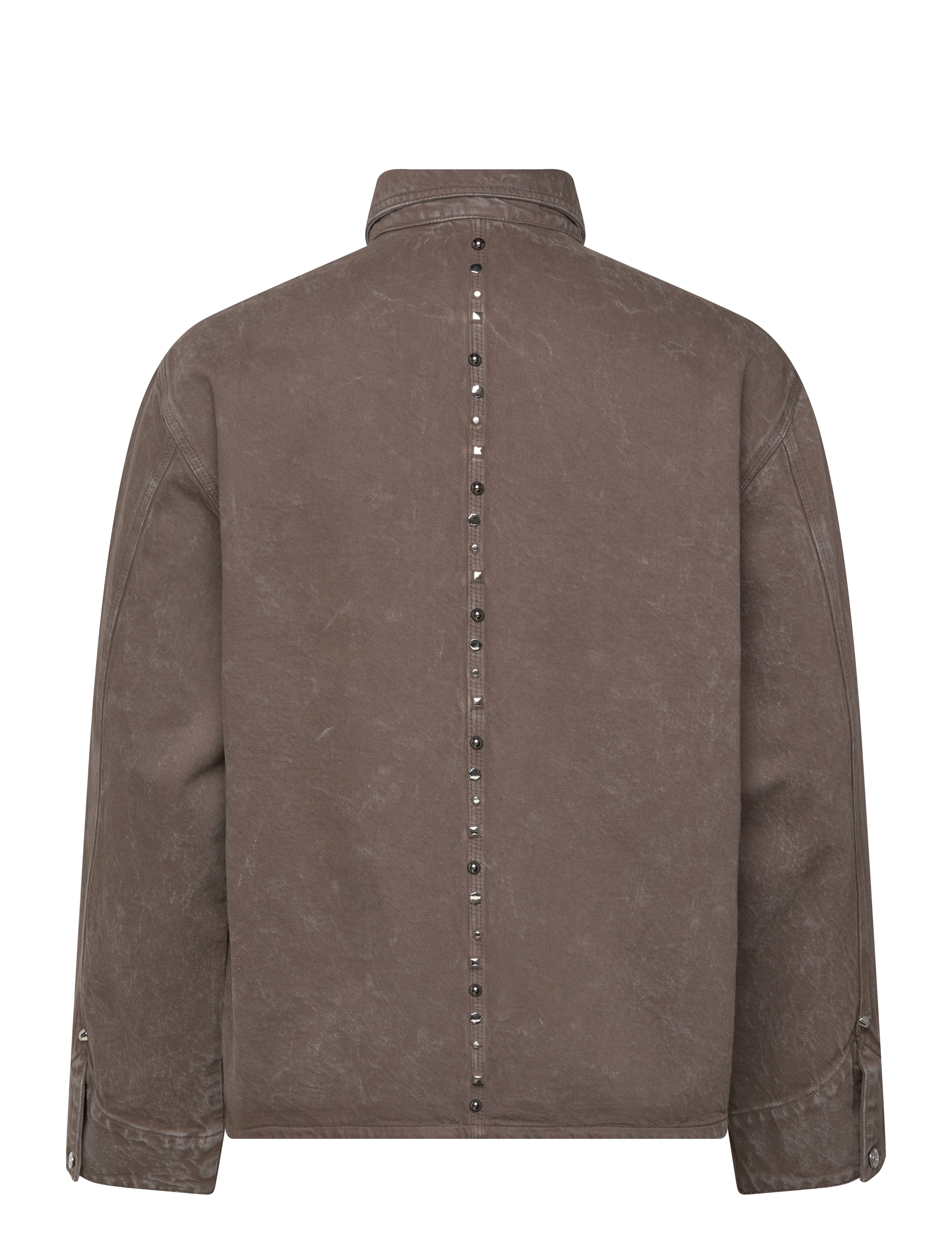 Hope - Stud Overshirt Stone Grey Marble - skjortejakker - stone grey marble - 2