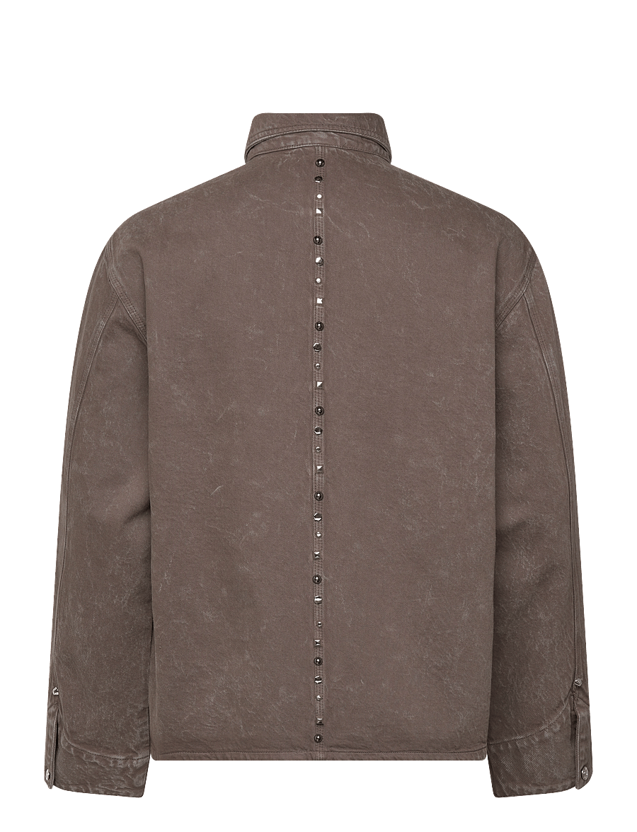 Hope - Stud Overshirt Stone Grey Marble - lentejassen - stone grey marble - 2
