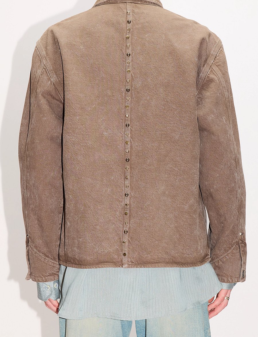 Hope - Stud Overshirt Stone Grey Marble - lentejassen - stone grey marble - 3