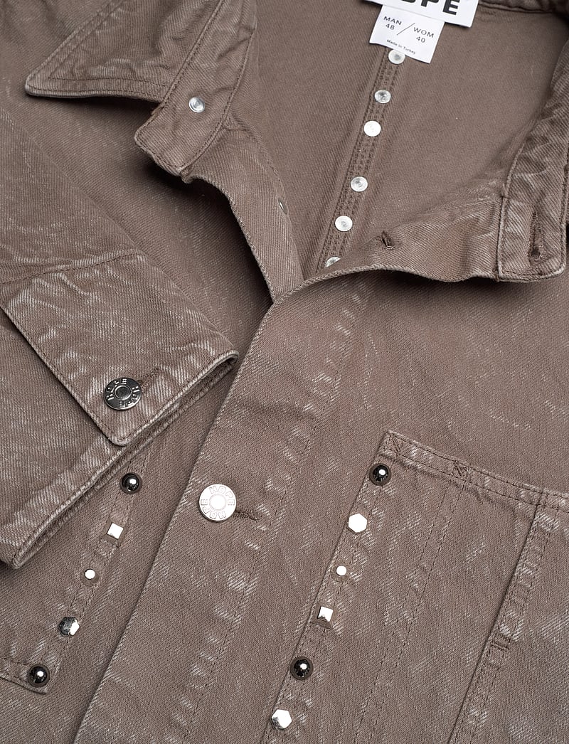Hope - Stud Overshirt Stone Grey Marble - shop efter anledning - stone grey marble - 5