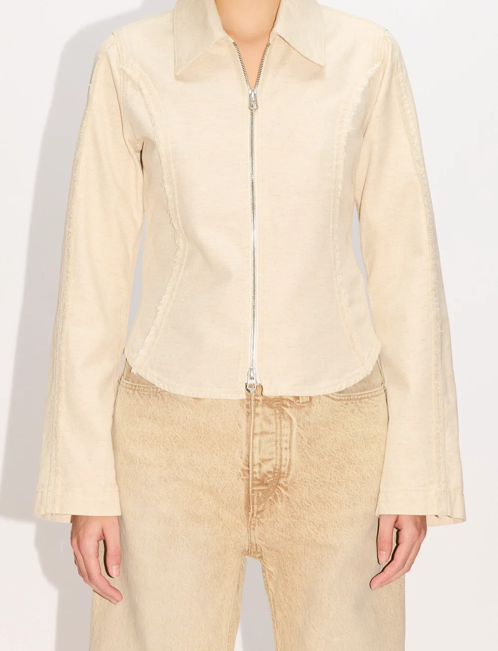 Hope - Sweep Shirt Ecru Melange - langärmlige hemden - ecru melange - 0