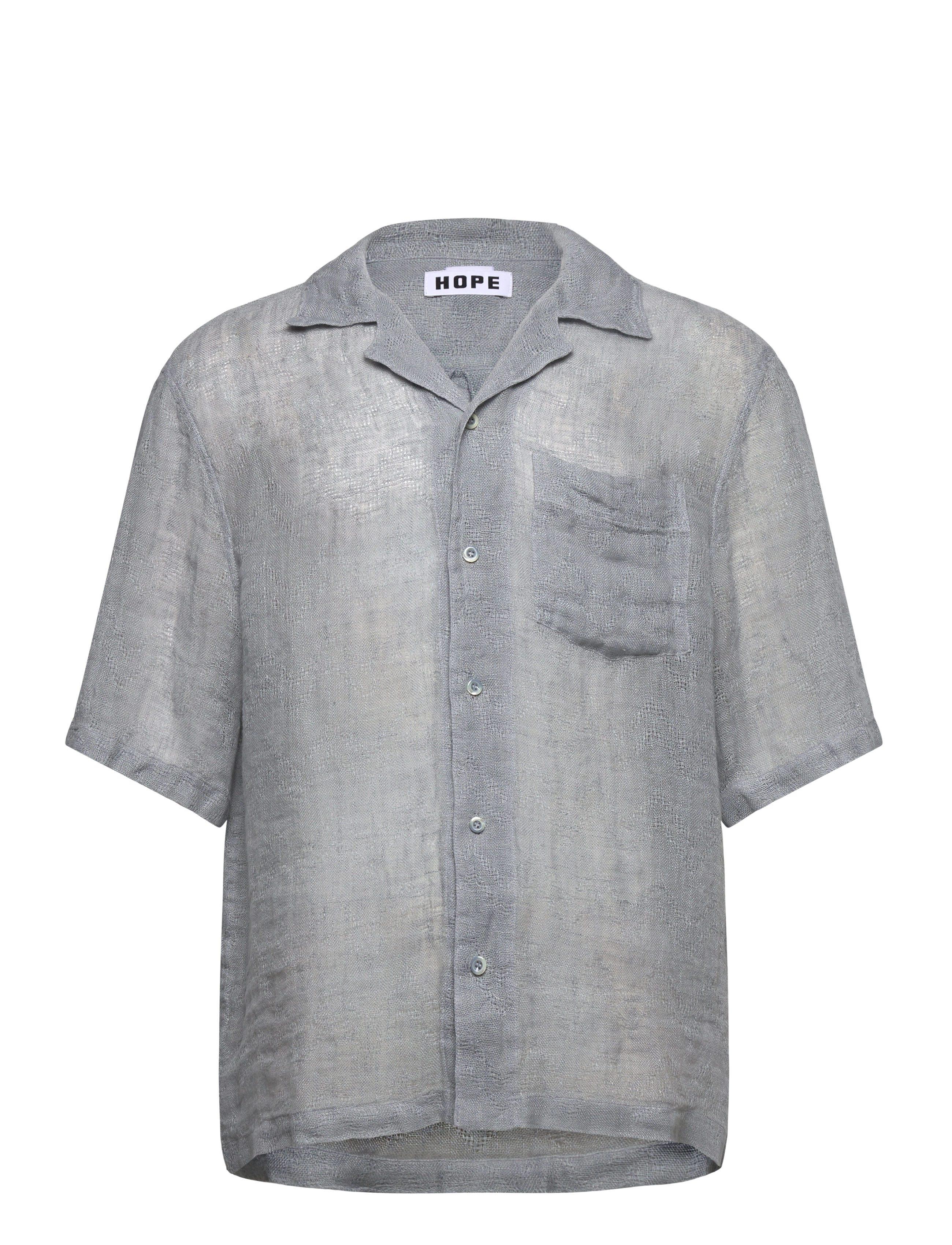 HOPE Blues Shirt Sheer Blau Linen Blau - 48 - Herren
