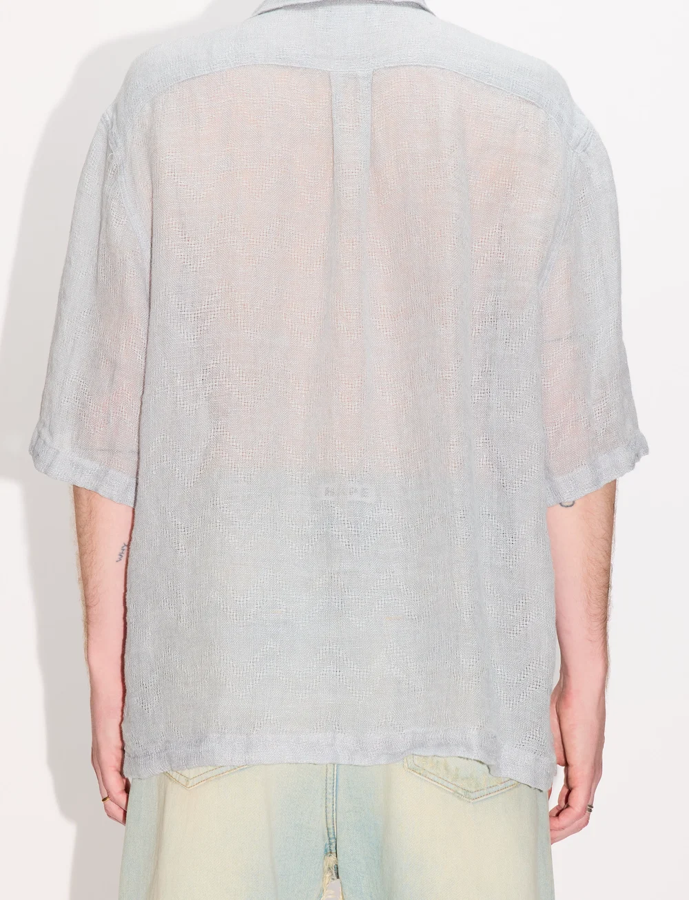 Hope - Blues Shirt Sheer Blue Linen - hørskjorter - sheer blue linen - 3